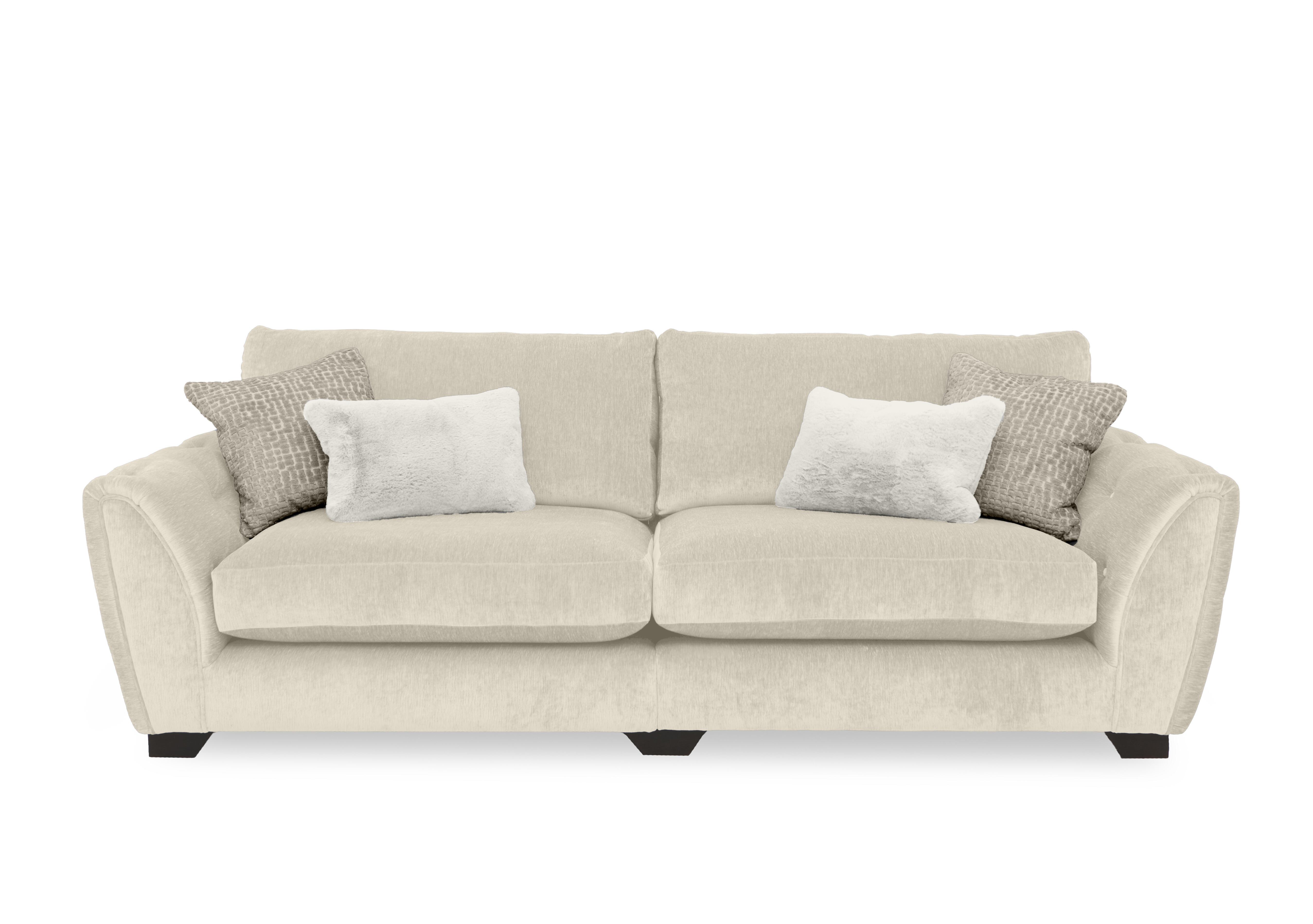 Oh So Glam Aphrodite 4 Seater Split Frame Sofa in California Natural Dw Ft on Furniture Village