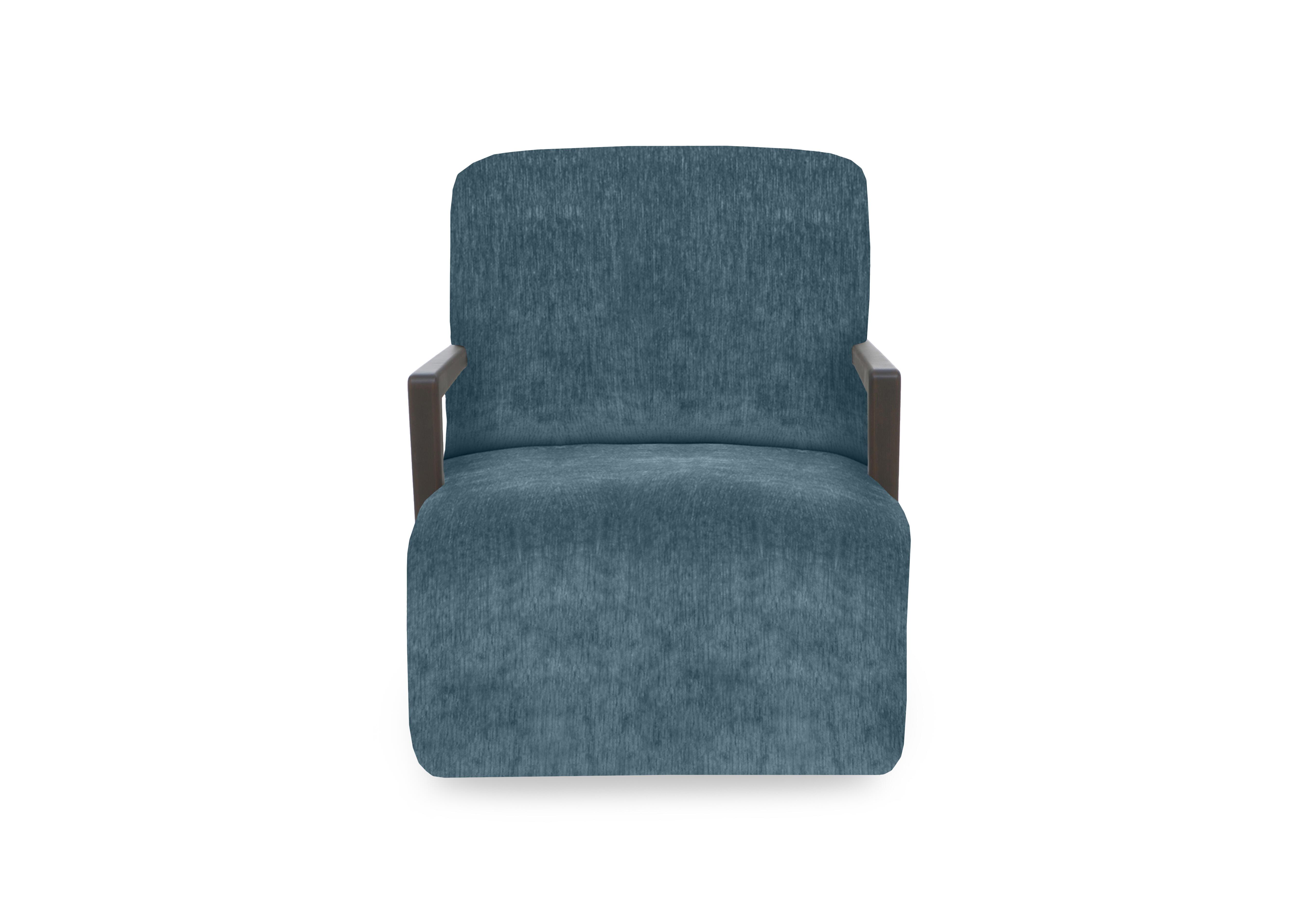 Oh So Glam Aphrodite Accent Swivel Chair in California Steel Blue Dw on Furniture Village
