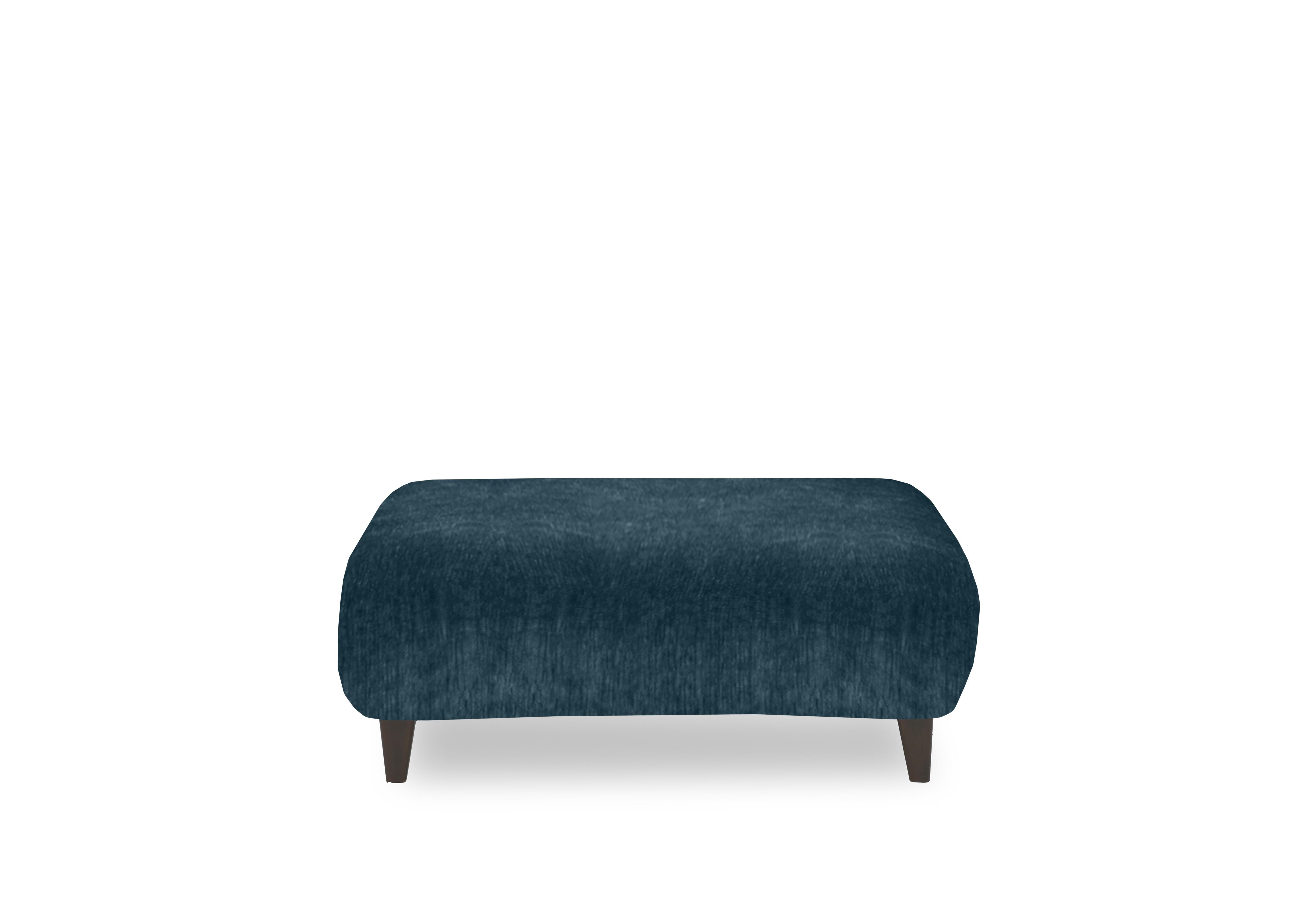 Oh So Glam Aphrodite Footstool in California Steel Blue Dw Ft on Furniture Village