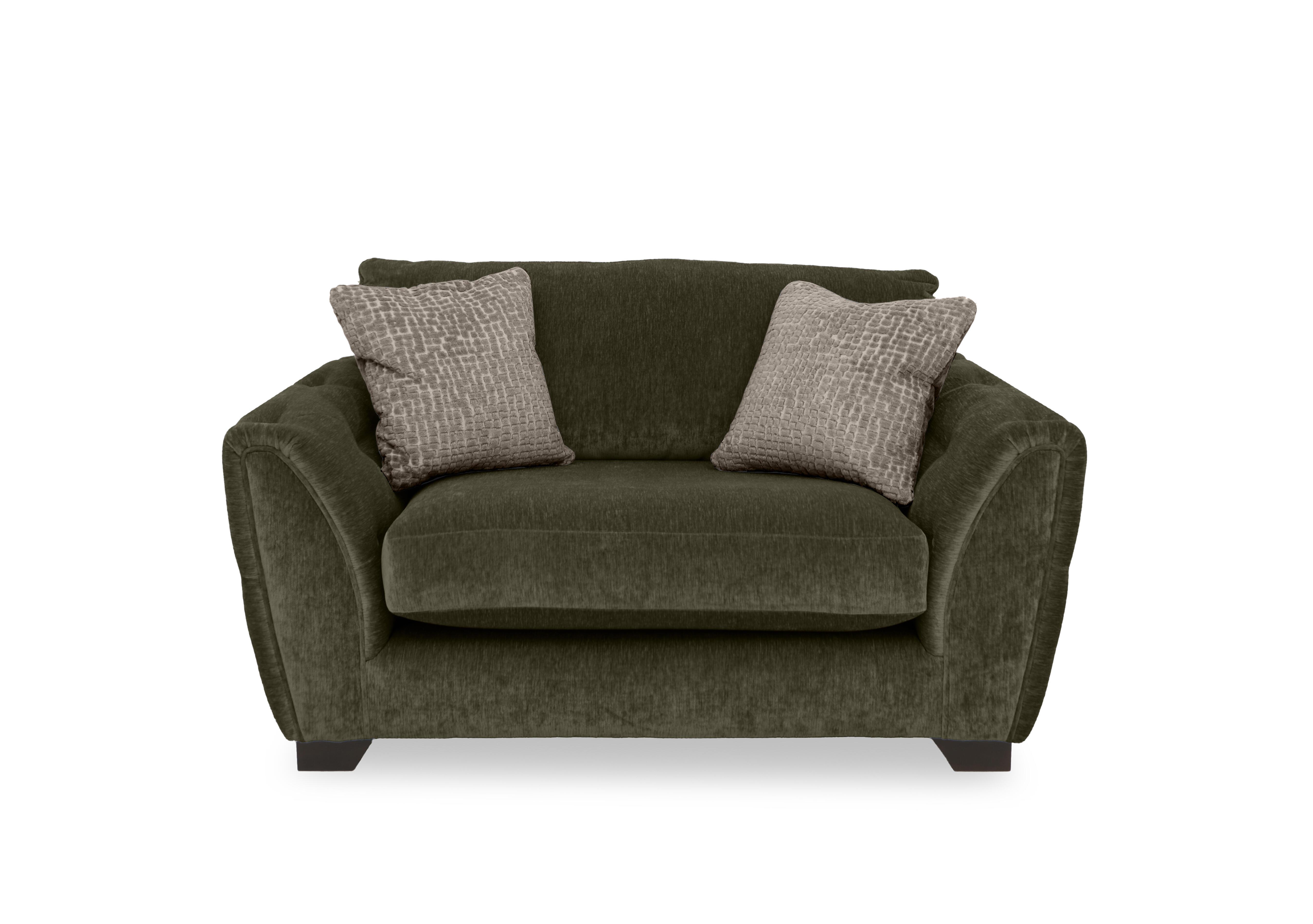 Oh So Glam Aphrodite Snuggler Chair in California Olive Dw Ft on Furniture Village
