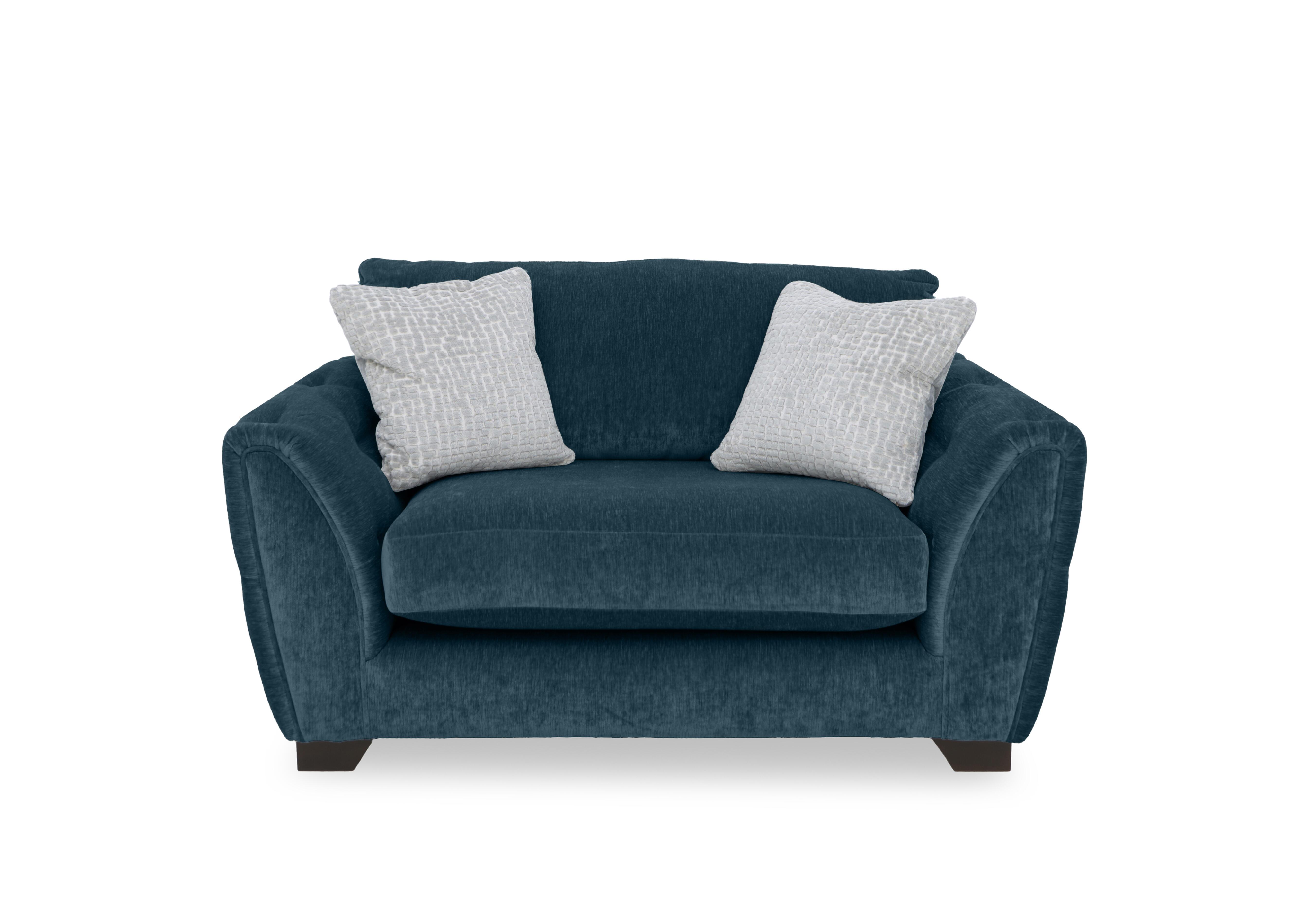 Oh So Glam Aphrodite Snuggler Chair in California Steel Blue Dw Ft on Furniture Village