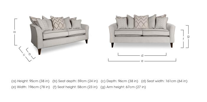 Soho 3 Seater Scatter Back Sofa in  on Furniture Village