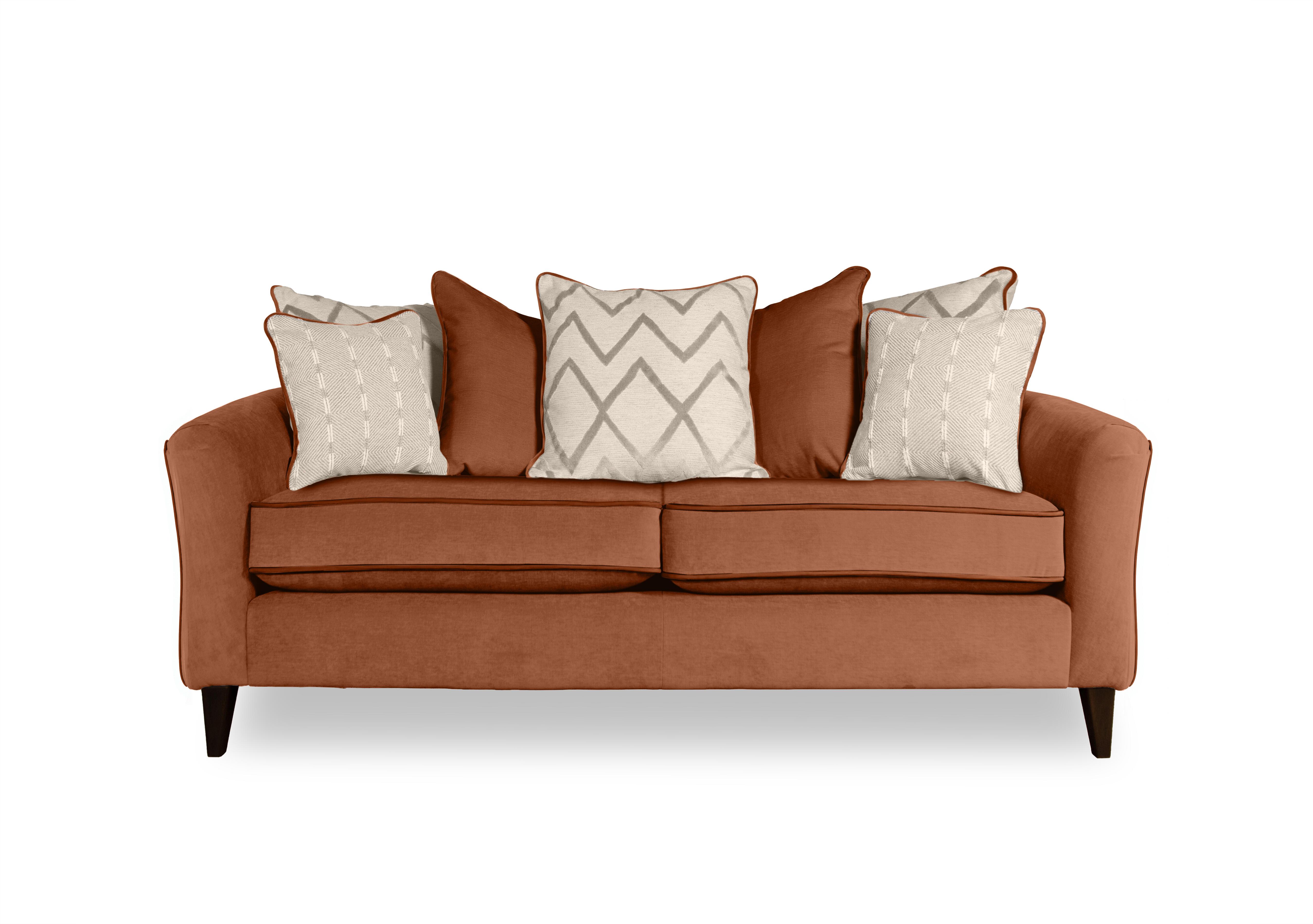 Soho 3 Seater Scatter Back Sofa in Garda Apricot Cp Dw Ft on Furniture Village