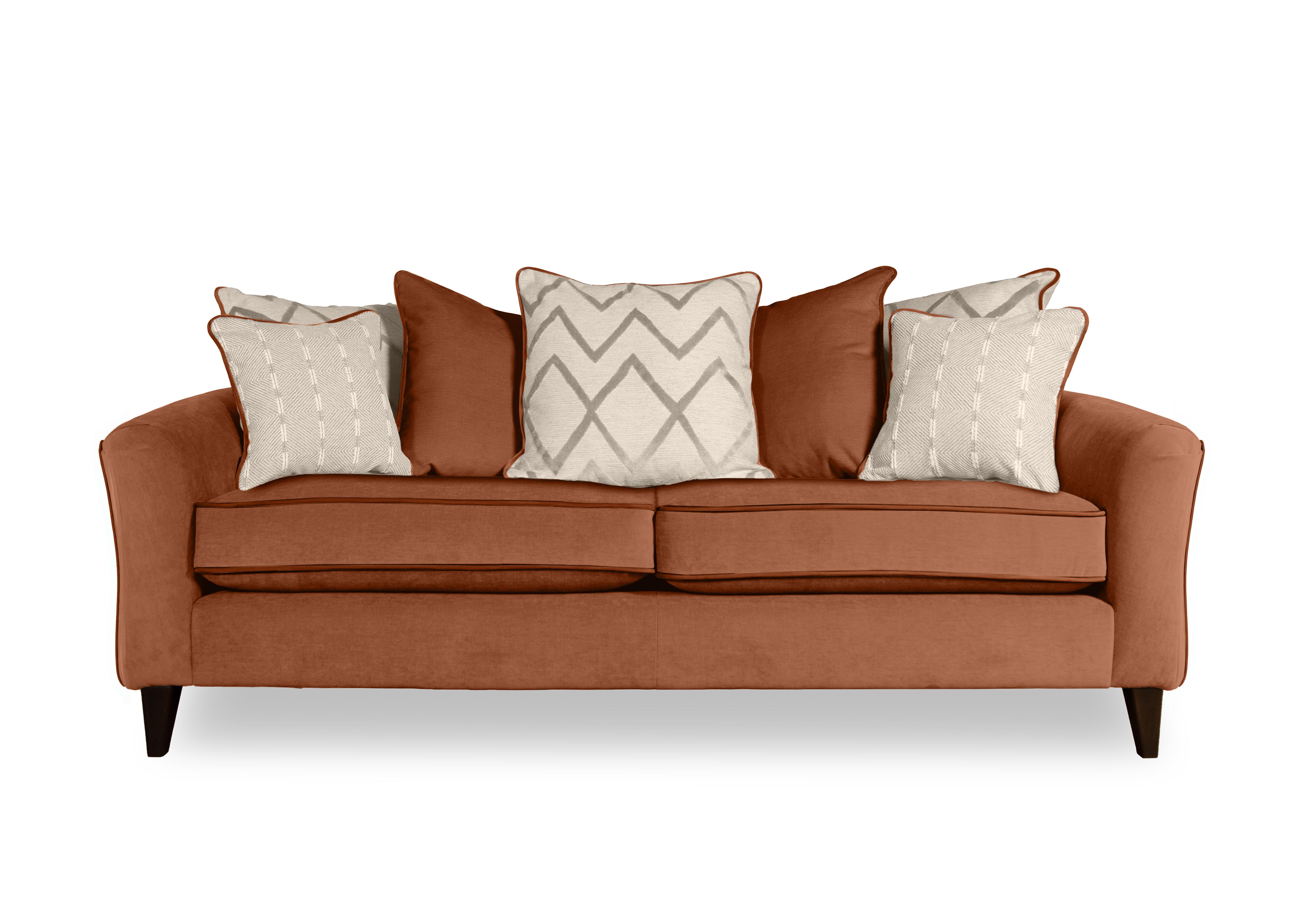 Soho 4 Seater Scatter Back Sofa in Garda Apricot Cp Dw Ft on Furniture Village