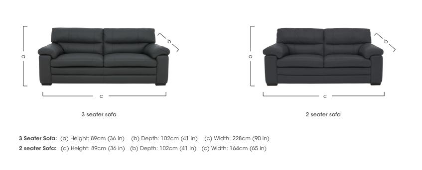 Cozee 3 Seater Leather Sofa and 2 Seater Leather Sofa Set in  on Furniture Village