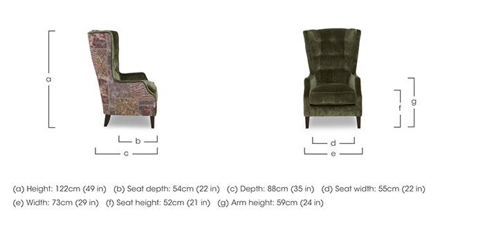 Garland Patterned Accent Chair in  on Furniture Village