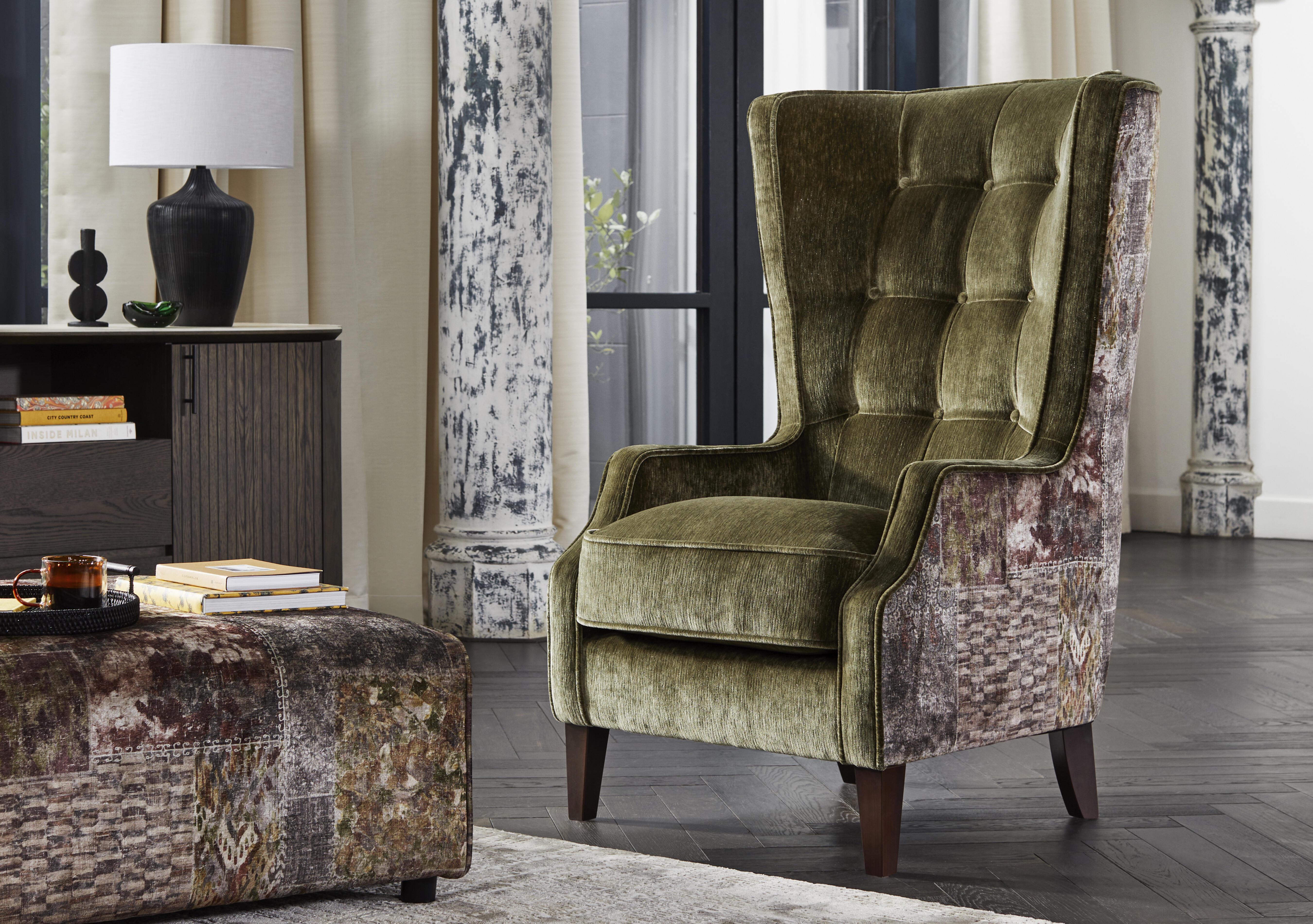 Oh So Glam Garland Patterned Accent Chair in  on Furniture Village