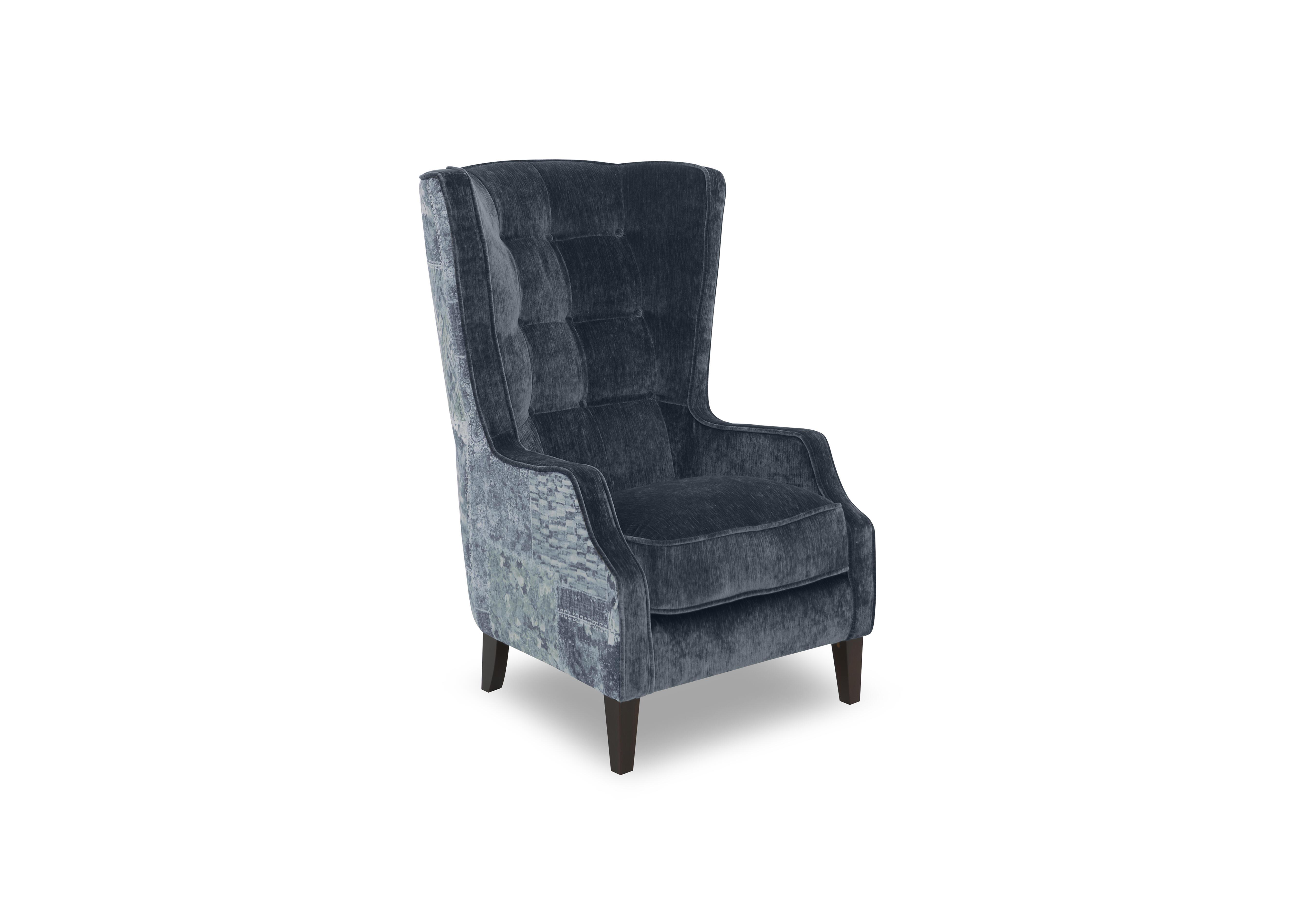 Garland Patterned Accent Chair in Cali Anth-Avi Steel Dw Ft on Furniture Village