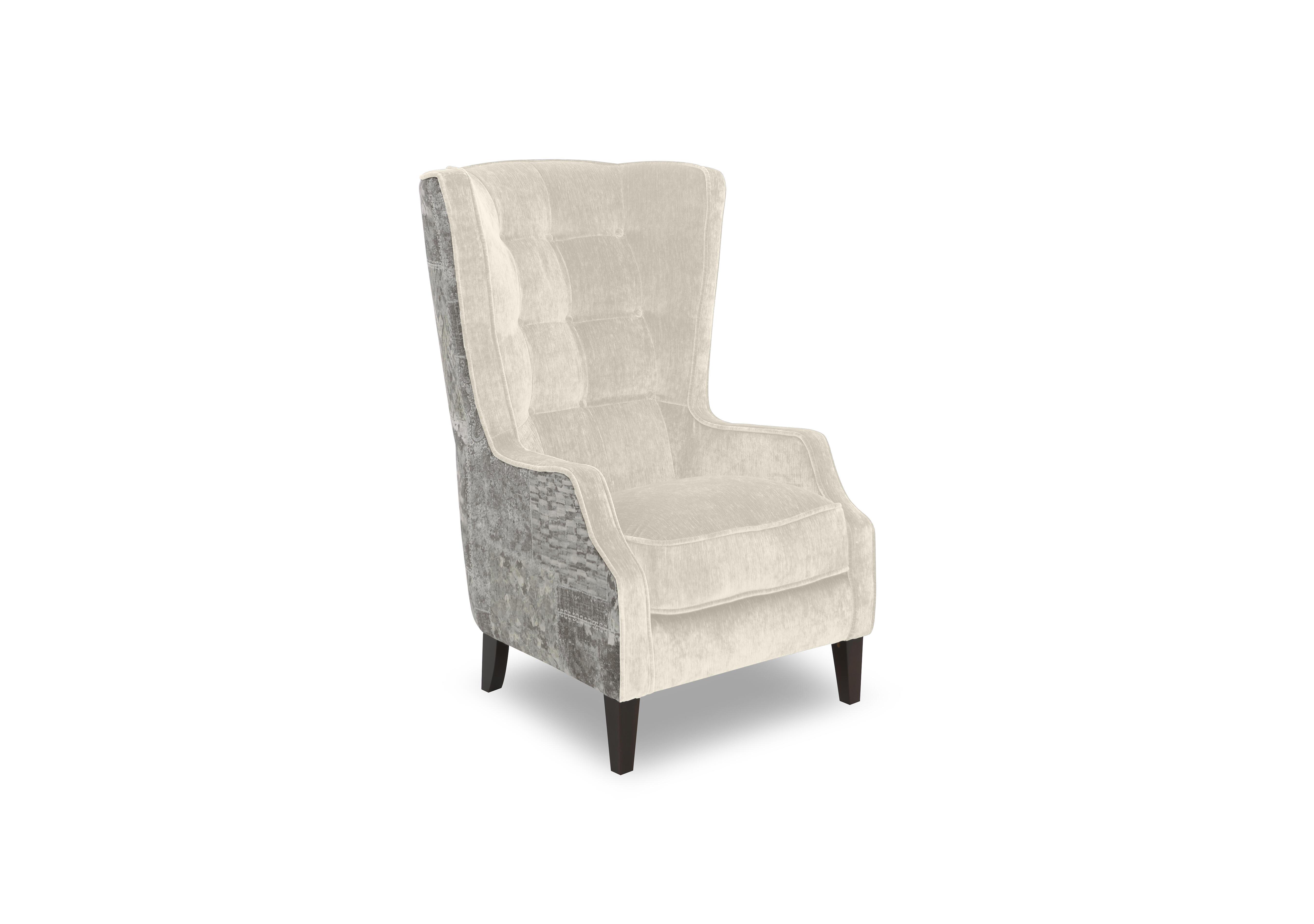 Oh So Glam Garland Patterned Accent Chair in Cali Natural-Avi Natural Dw Ft on Furniture Village