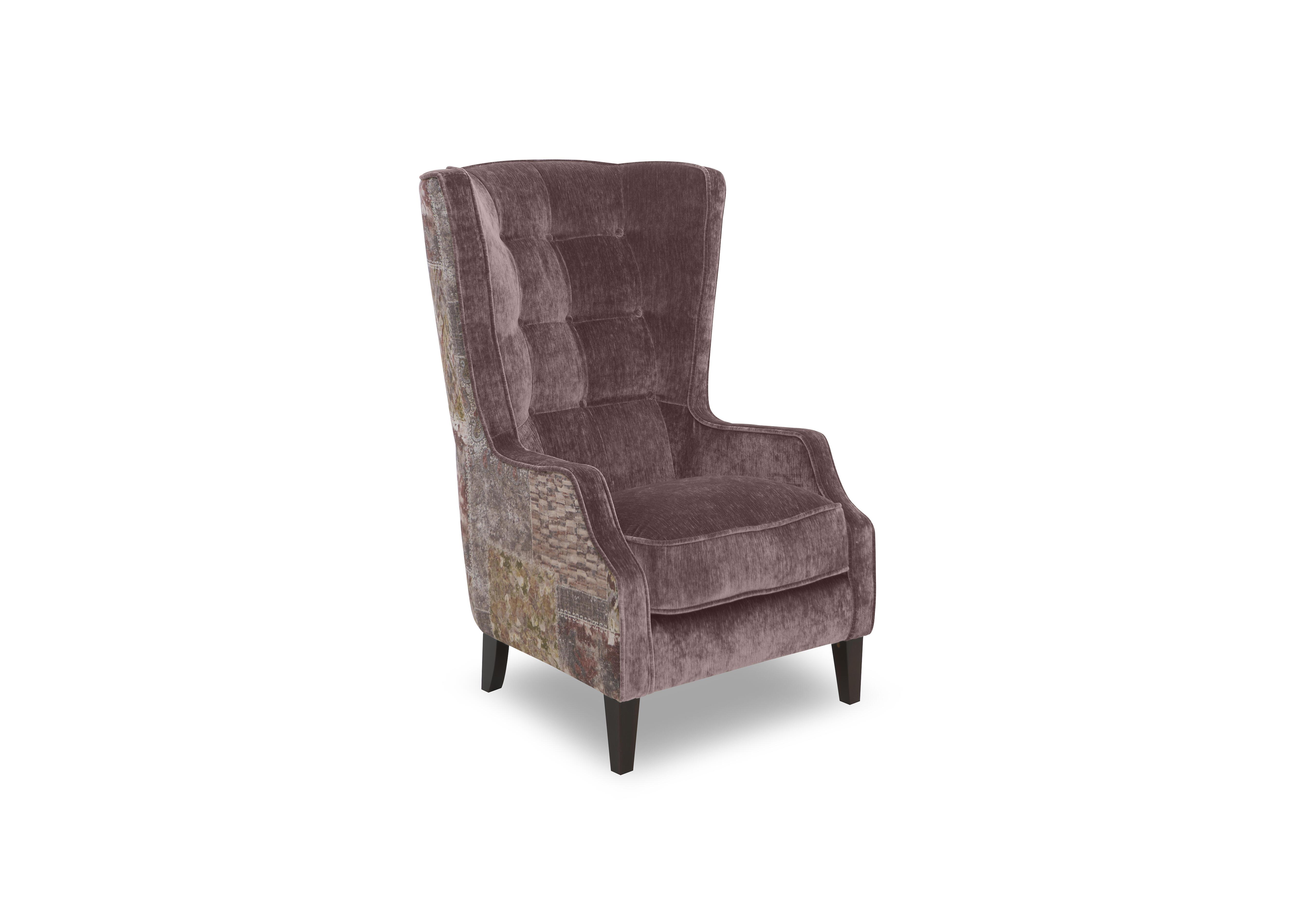 Garland Patterned Accent Chair in Cali Pink-Avi Heritage Dw Ft on Furniture Village