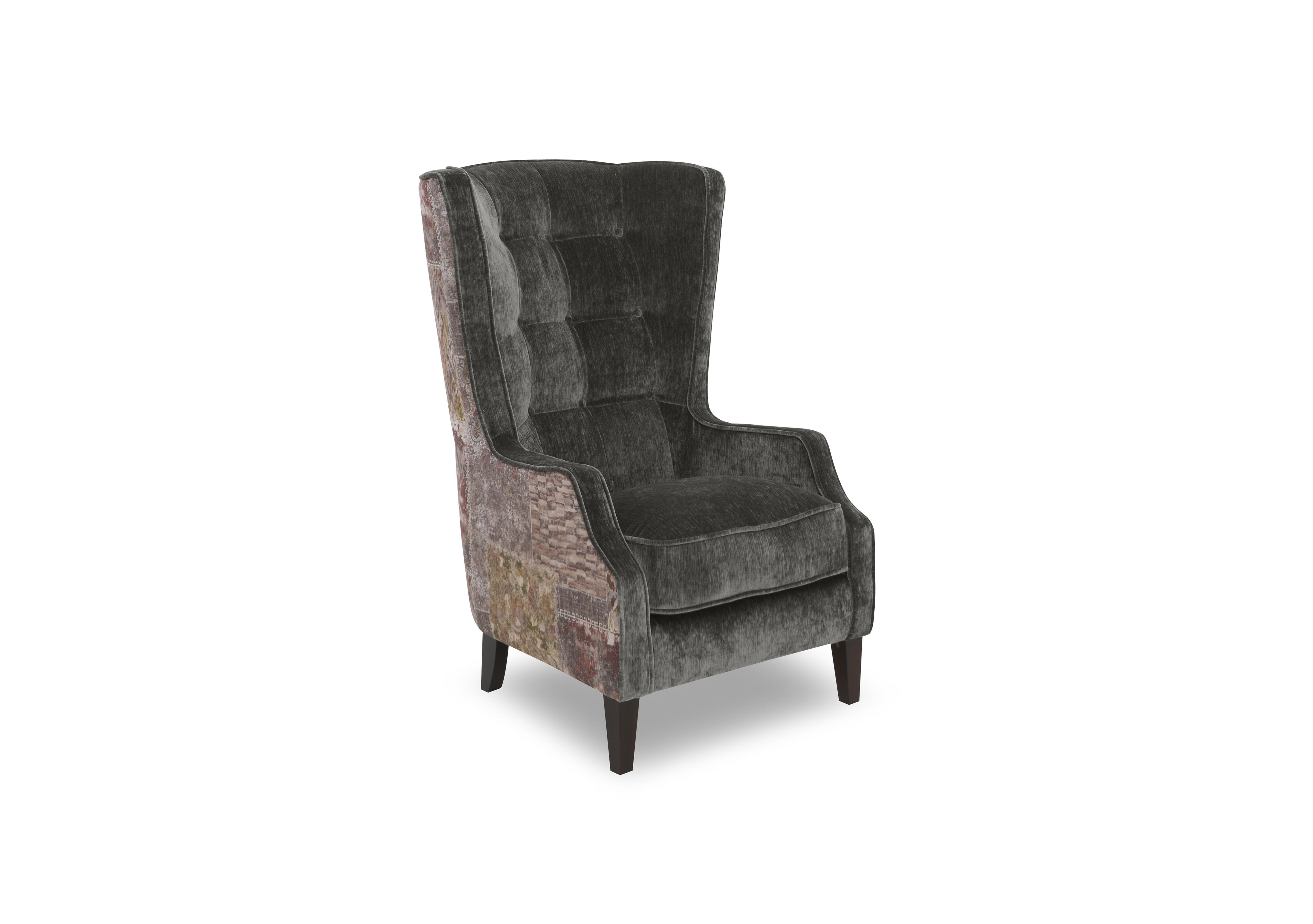Oh So Glam Garland Patterned Accent Chair in Cali Stone-Avi Heritage Dw Ft on Furniture Village