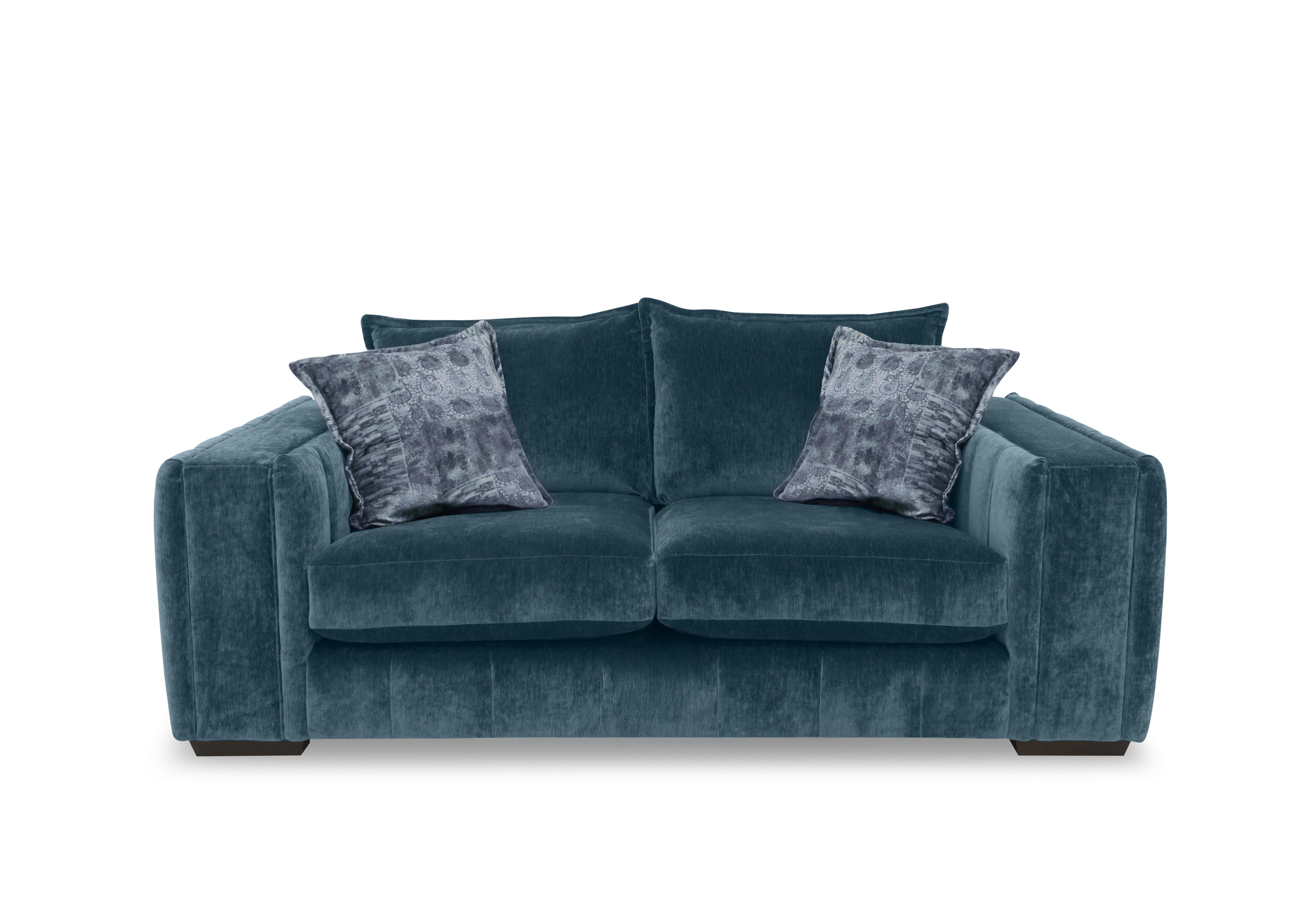 Oh So Glam Garland 2 Seater Sofa in California Steel Blue Dw Ft on Furniture Village