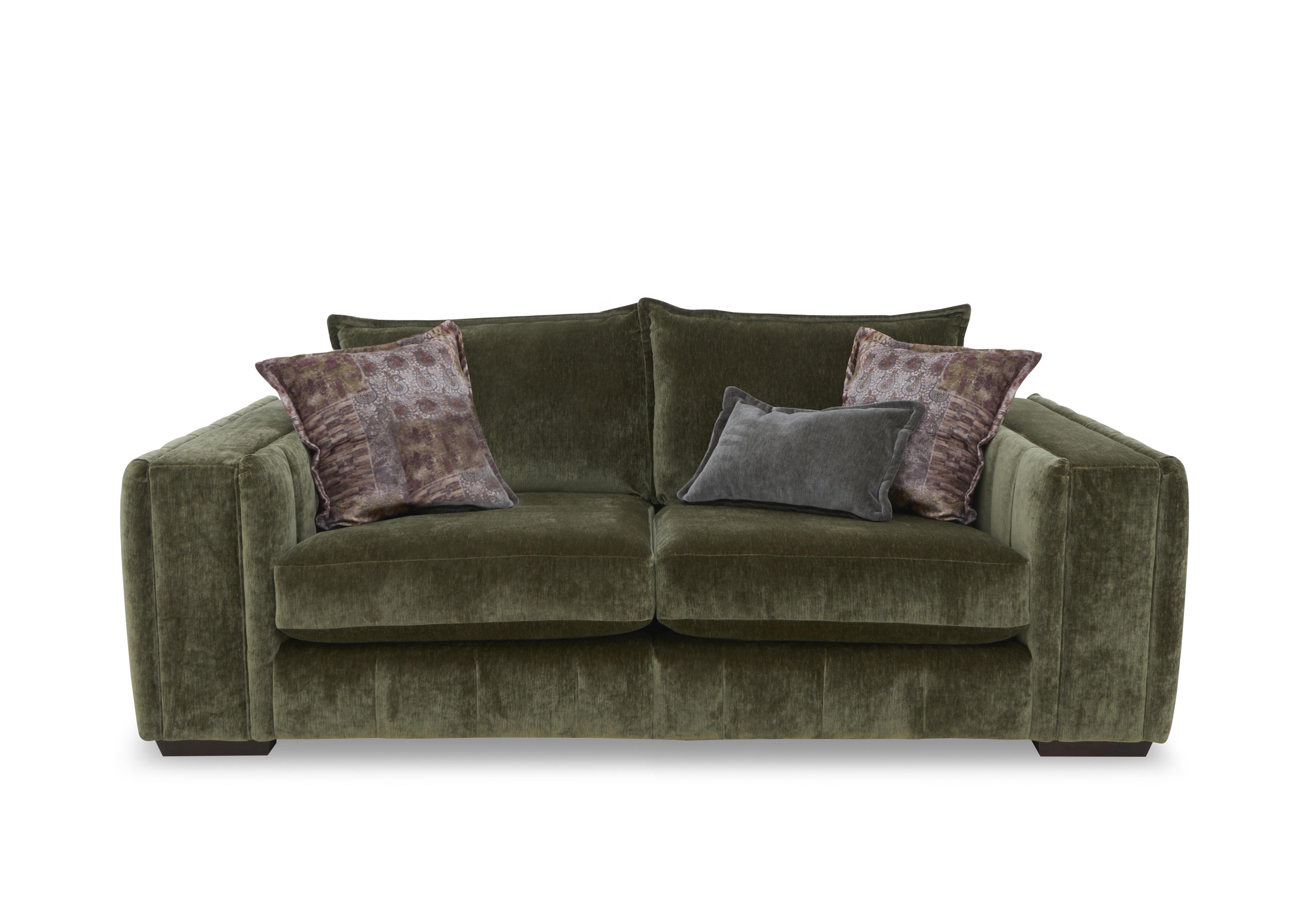 Oh So Glam Garland 3 Seater Sofa in California Olive Dw Ft on Furniture Village