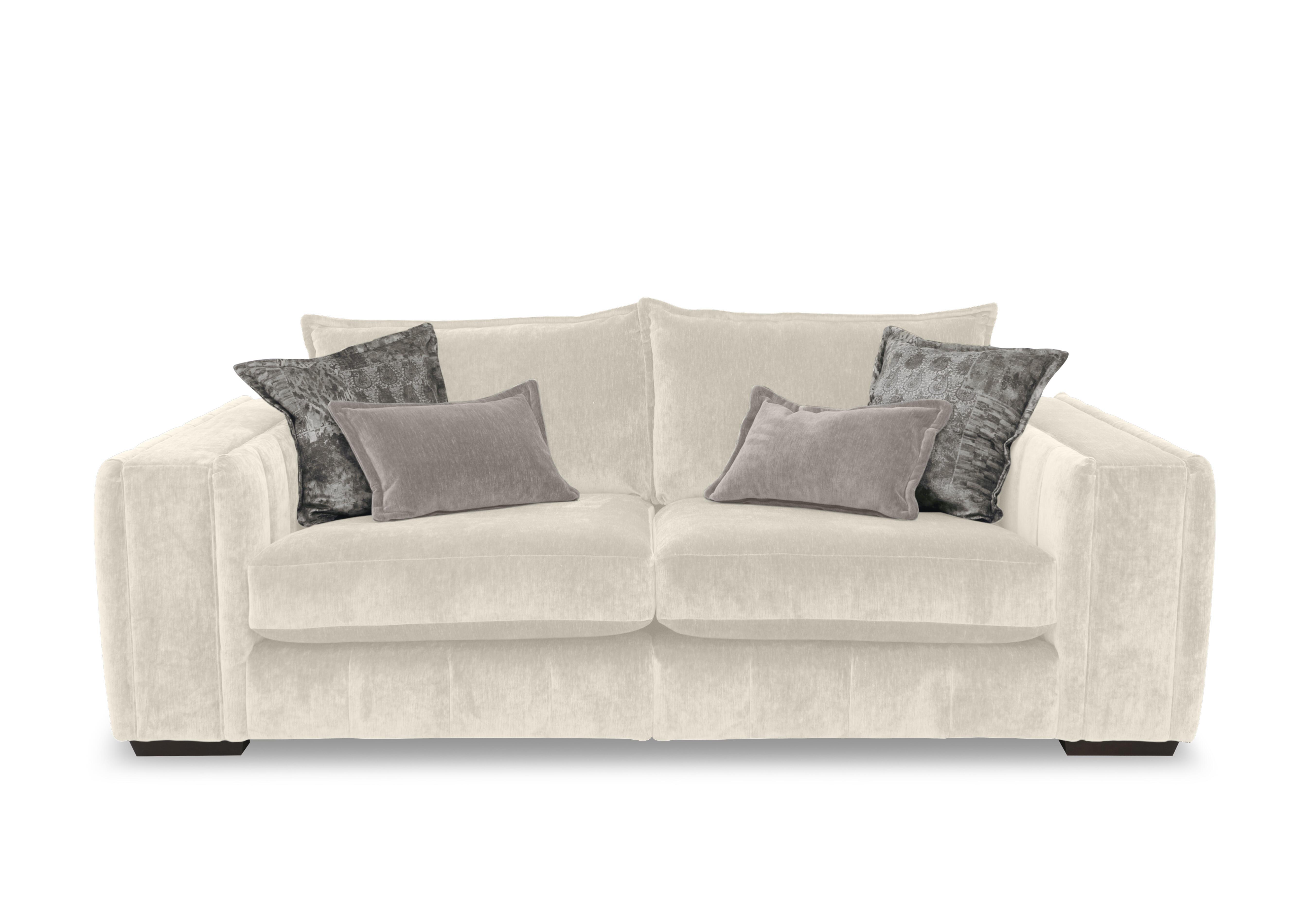 Oh So Glam Garland 4 Seater Split Frame Sofa in California Natural Dw Ft on Furniture Village