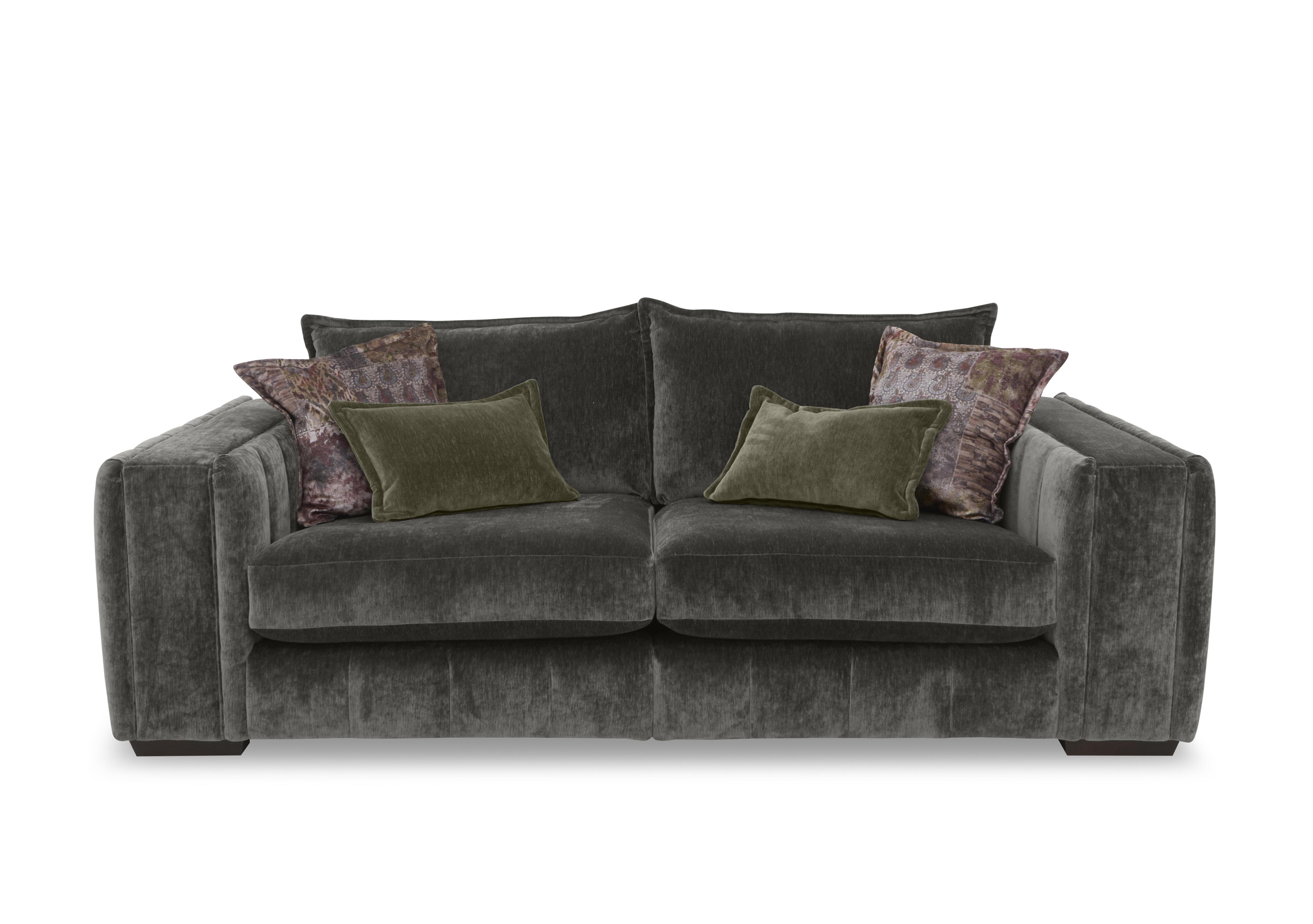 Oh So Glam Garland 4 Seater Split Frame Sofa in California Stone Dw Ft on Furniture Village