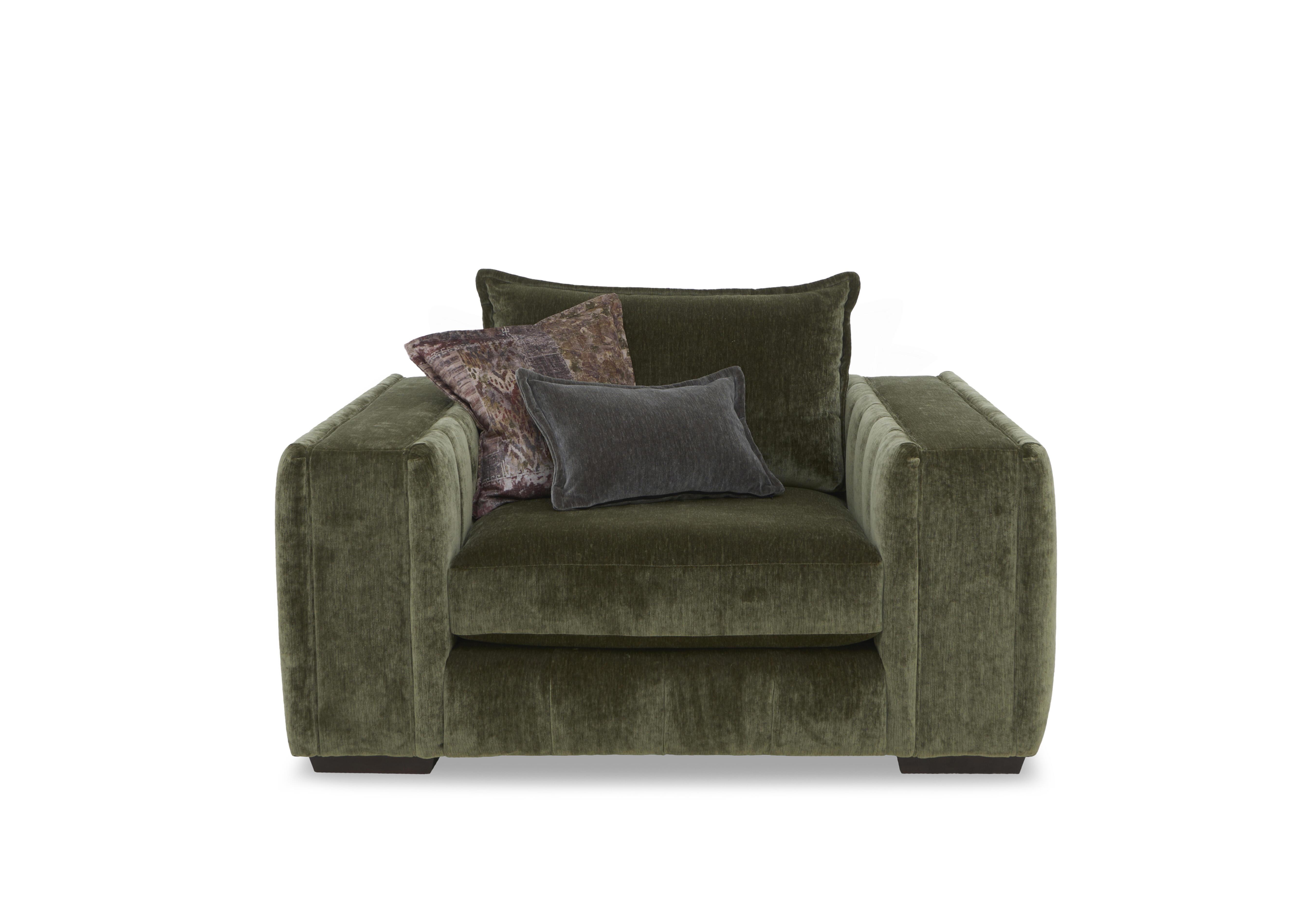 Oh So Glam Garland Snuggler in California Olive Dw Ft on Furniture Village