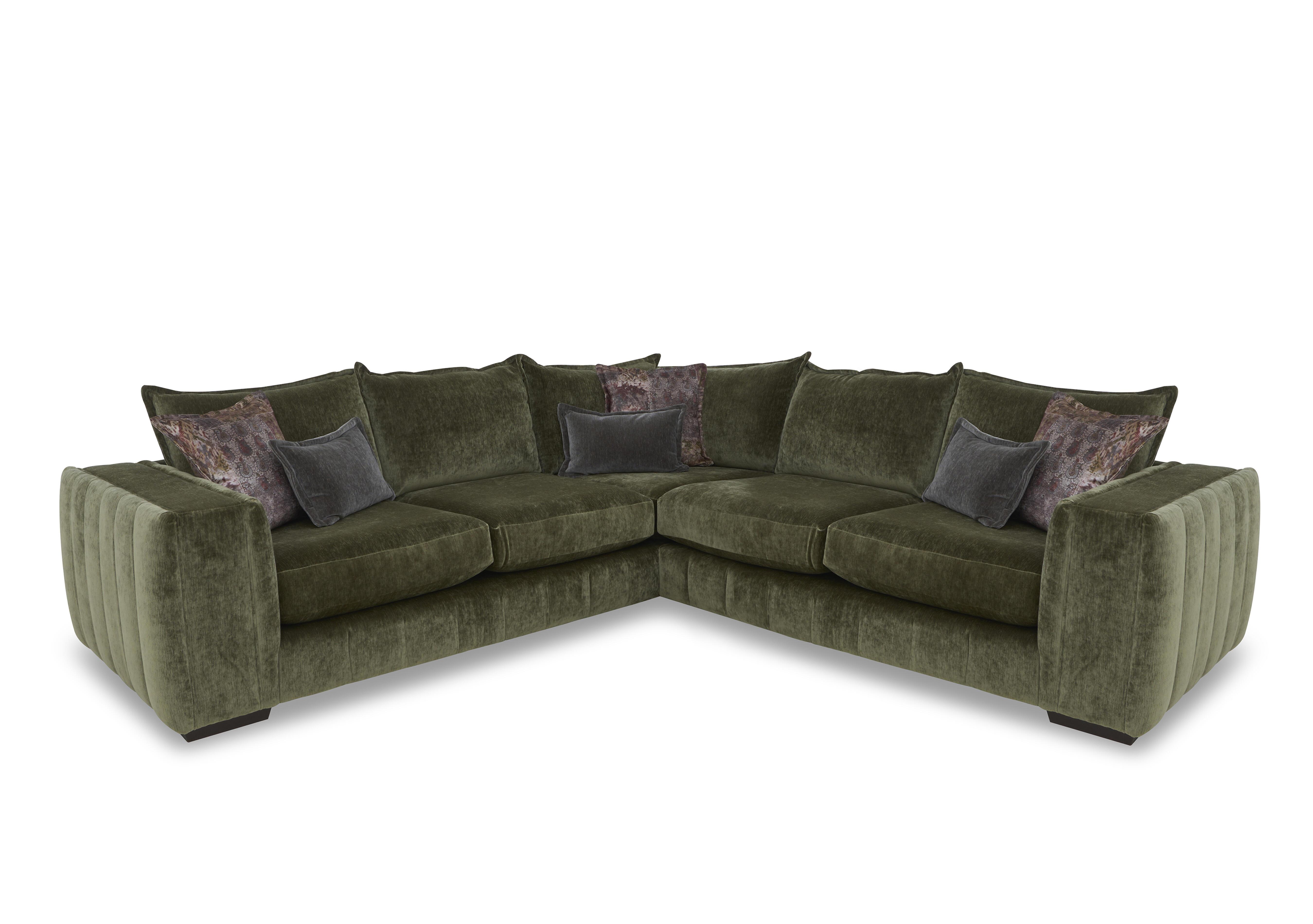 Oh So Glam Garland Large Corner Sofa in California Olive Dw Ft on Furniture Village