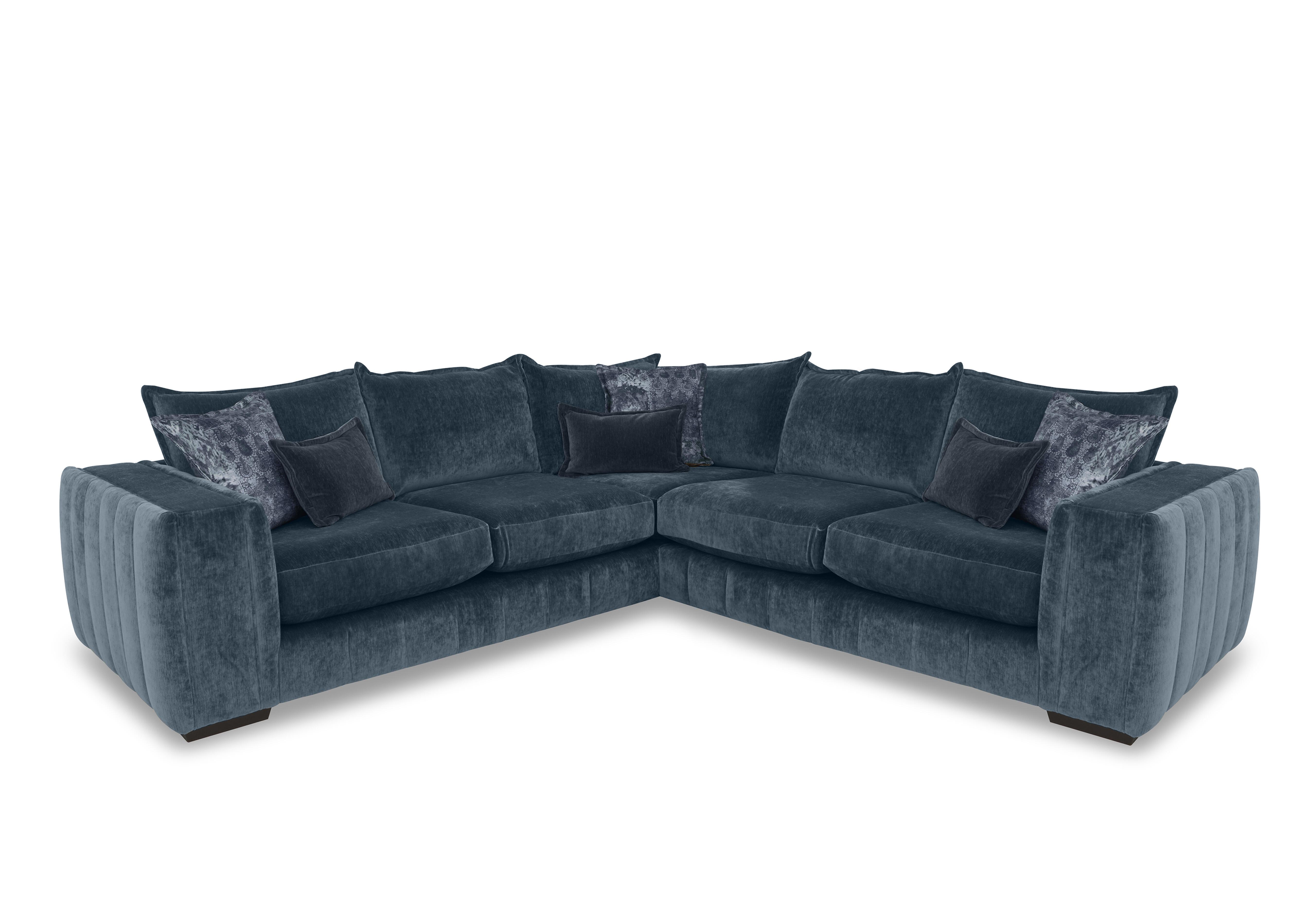 Oh So Glam Garland Large Corner Sofa in California Steel Blue Dw Ft on Furniture Village
