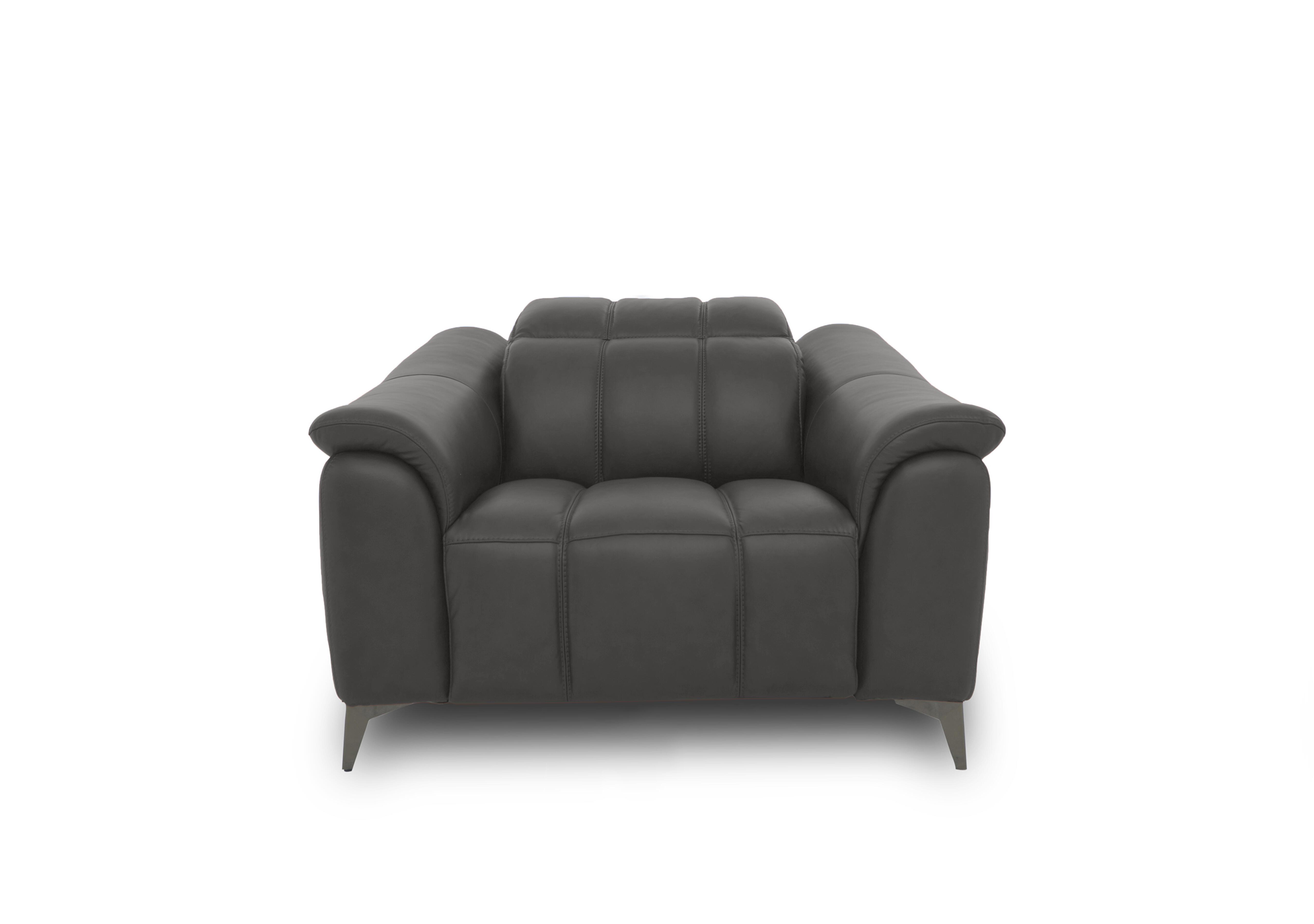 Angelo Leather Chair in Grey Le-9308 on Furniture Village