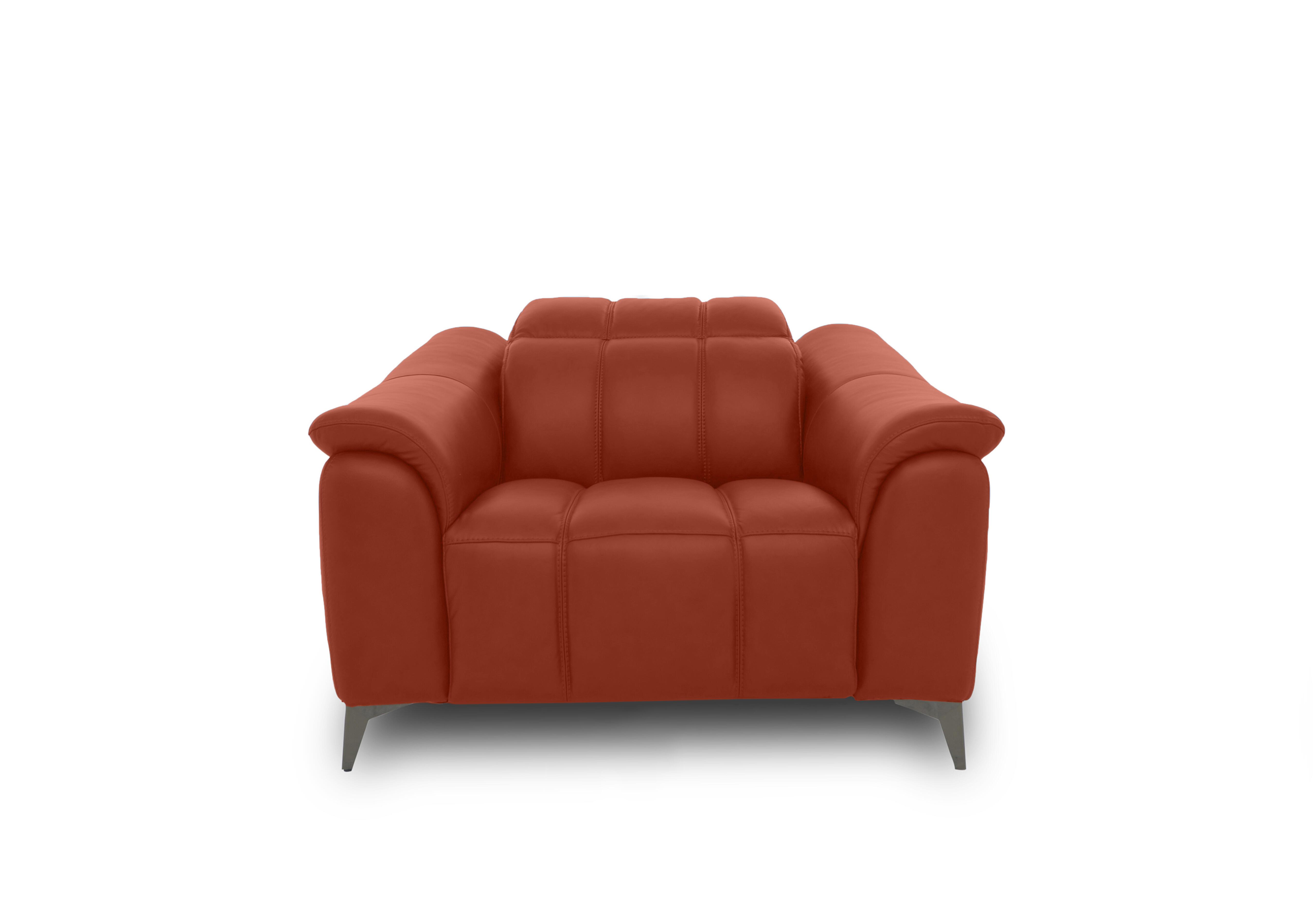 Angelo Leather Chair in Red Maple Le-9326 on Furniture Village