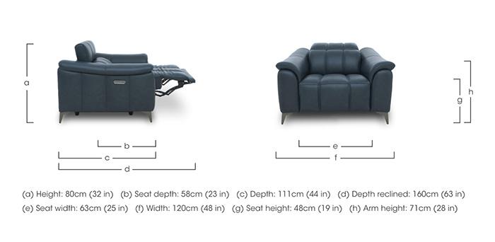 Angelo Leather Power Recliner Chair with Power Headrest in  on Furniture Village