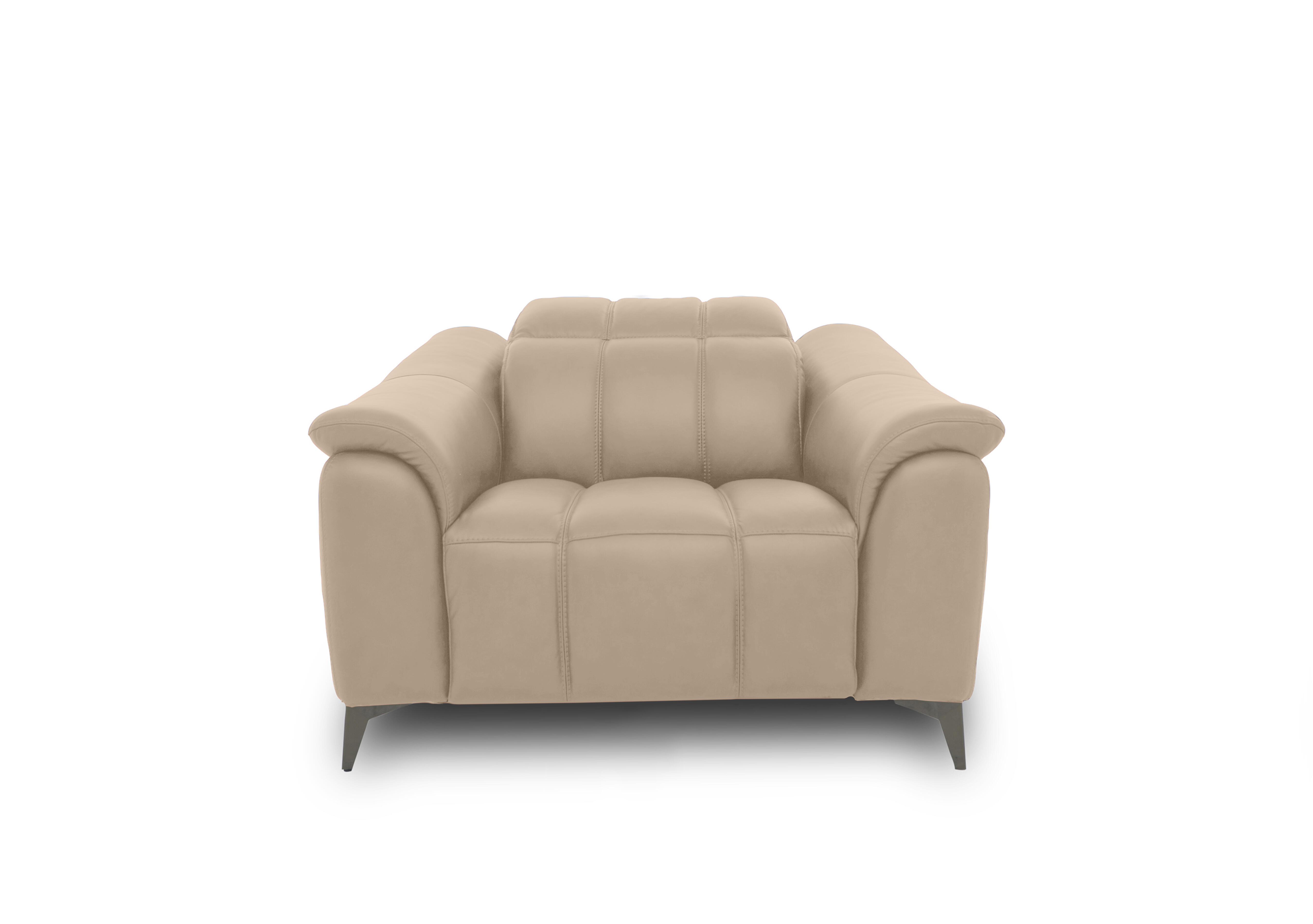 Angelo Leather Power Recliner Chair with Power Headrest in Dacota Pebble La-4305 on Furniture Village