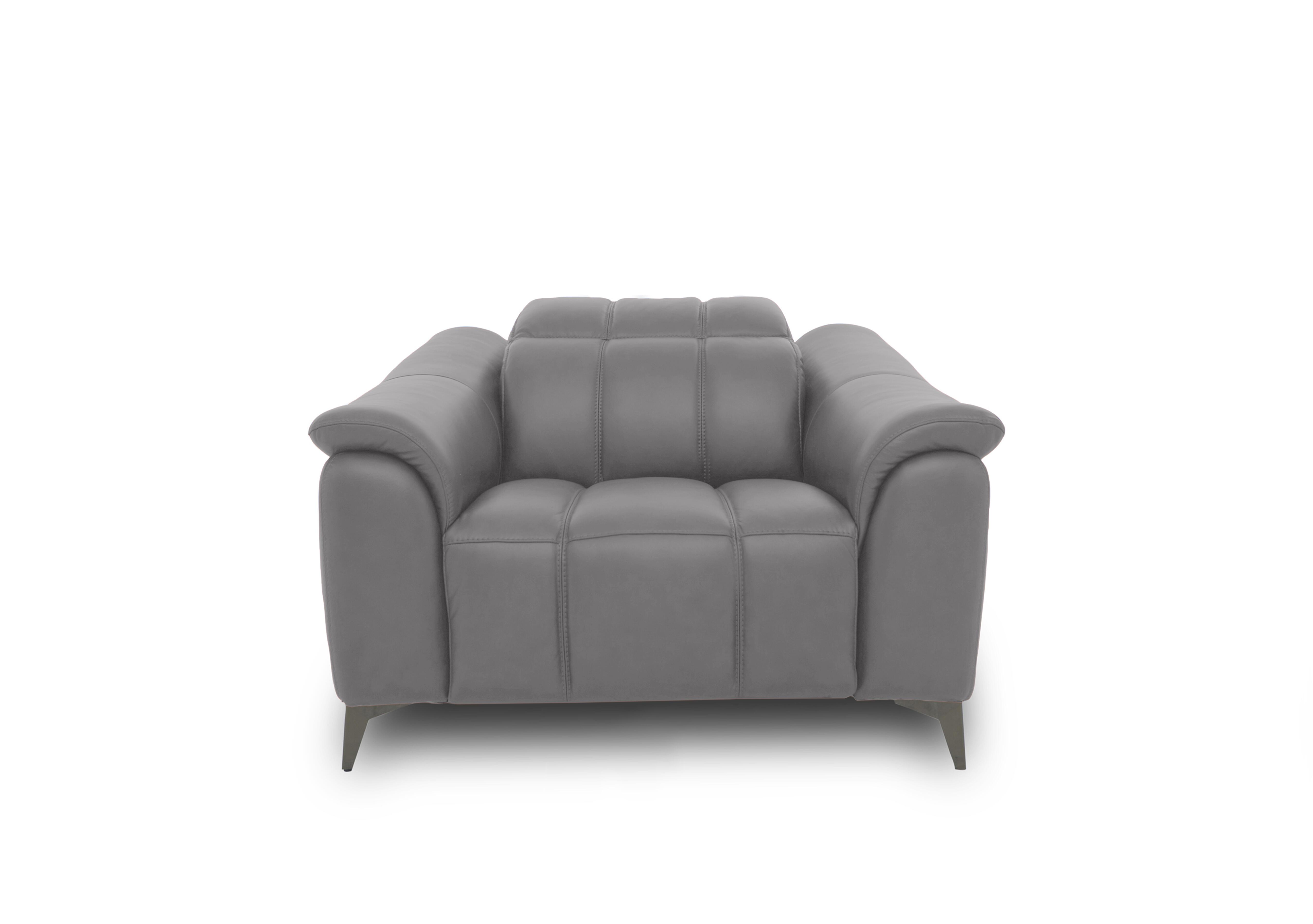 Angelo Leather Power Recliner Chair with Power Headrest in Natural Ash La-4825 on Furniture Village