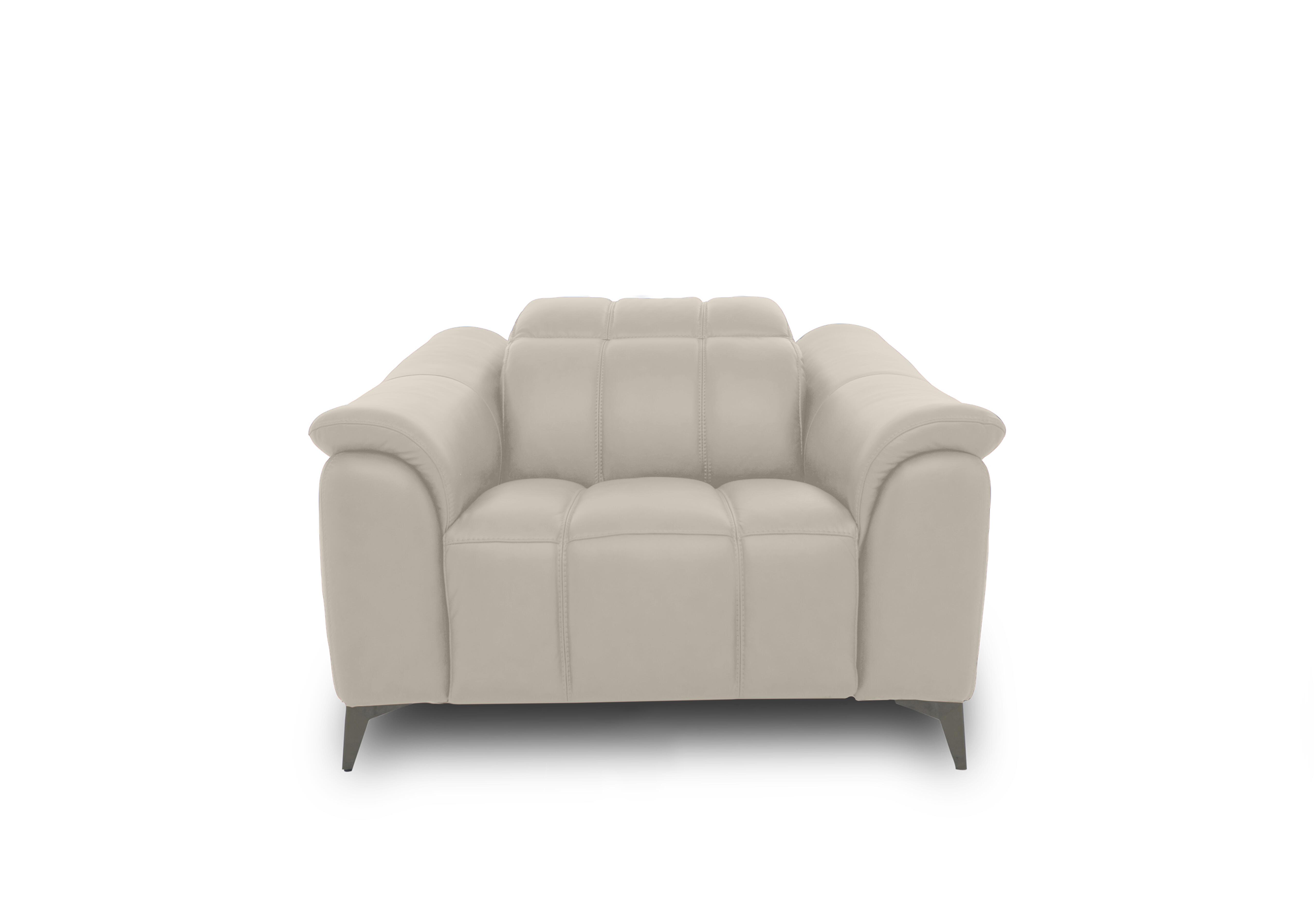 Angelo Leather Power Recliner Chair with Power Headrest in Natural Sand La-4827 on Furniture Village