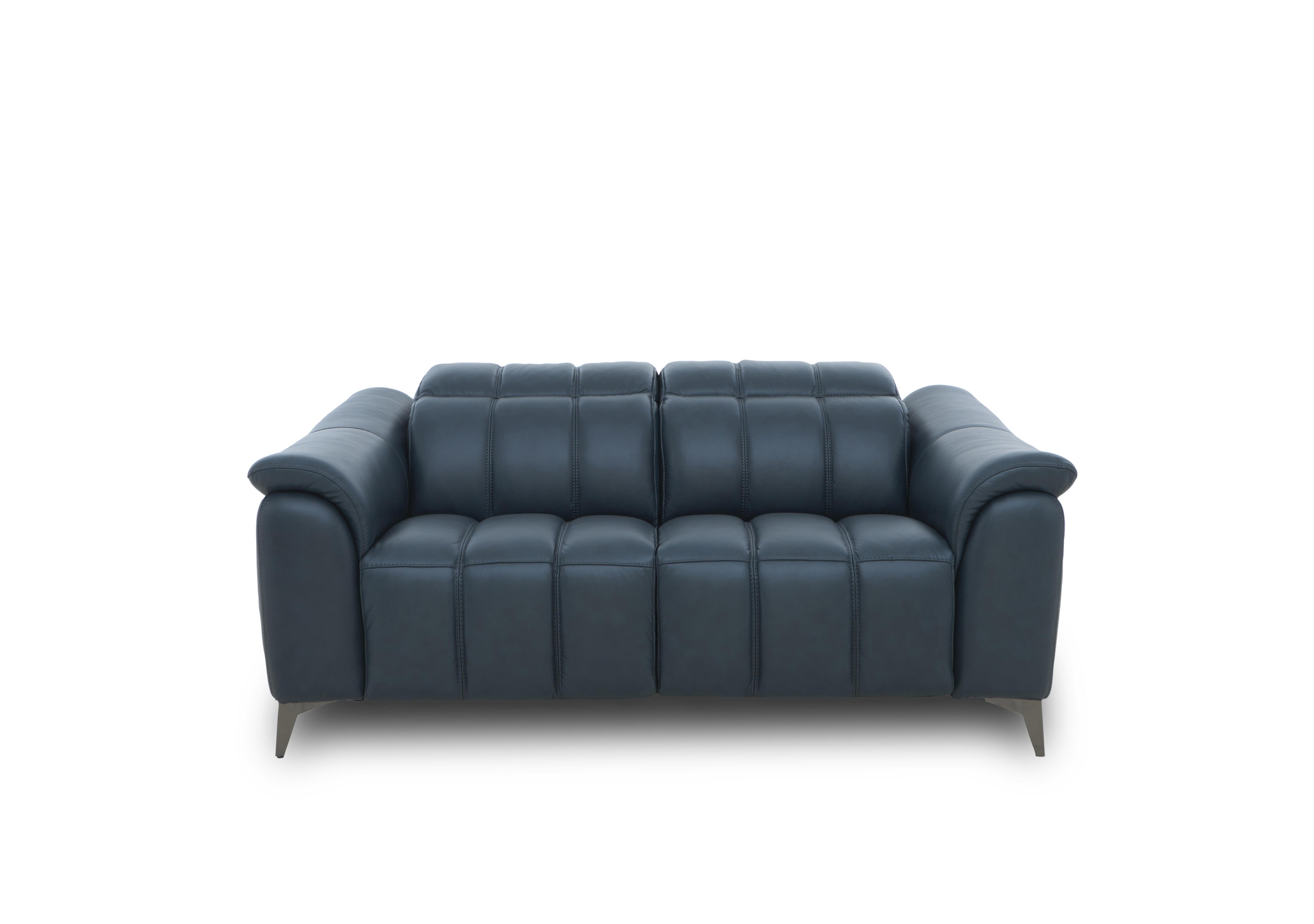 Angelo Leather 2 Seater Power Recliner Sofa with Power Headrests in Natural Milled Navy La-4828 on Furniture Village