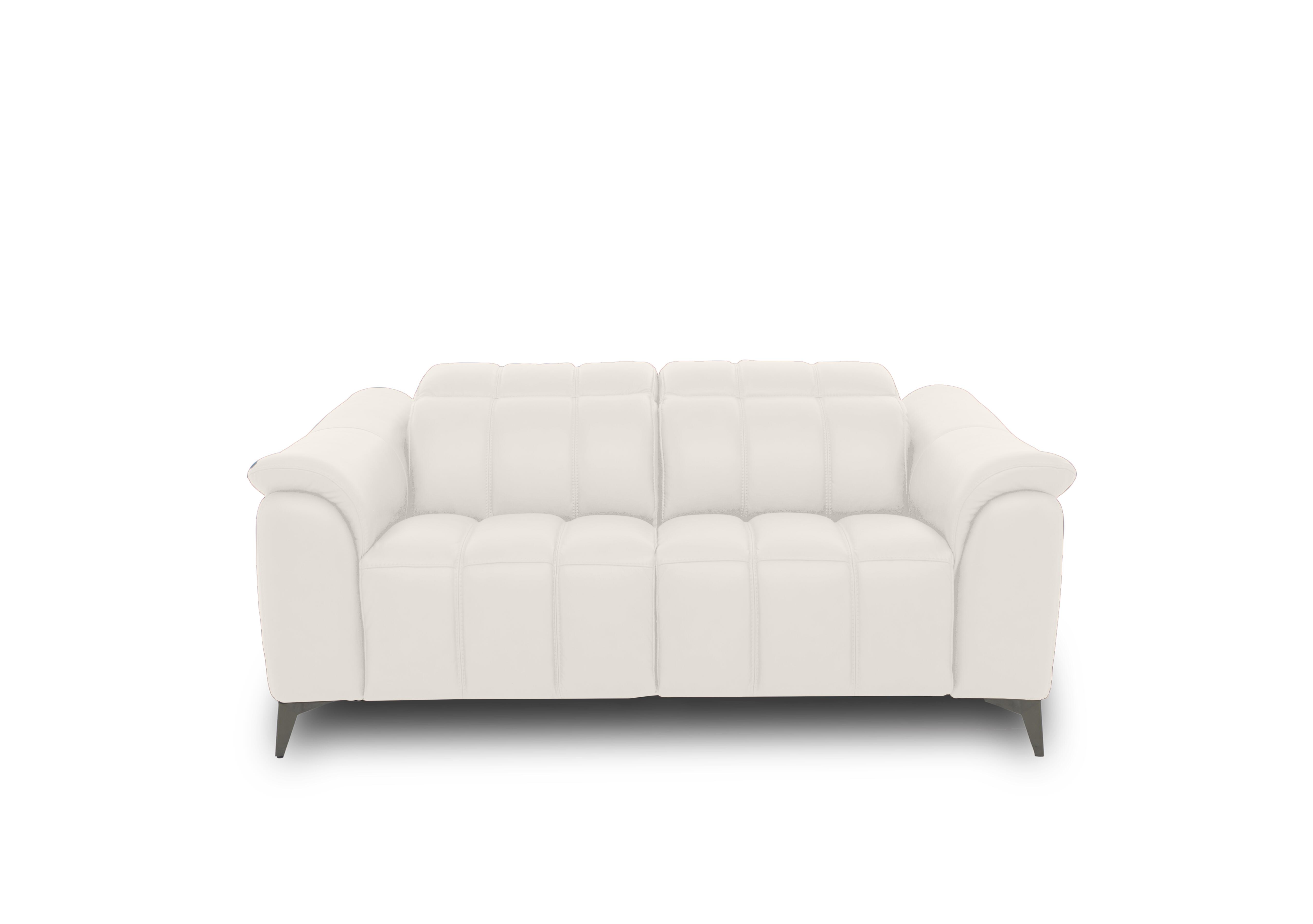 Angelo Leather 2 Seater Power Recliner Sofa with Power Headrests in White Le-9307 on Furniture Village