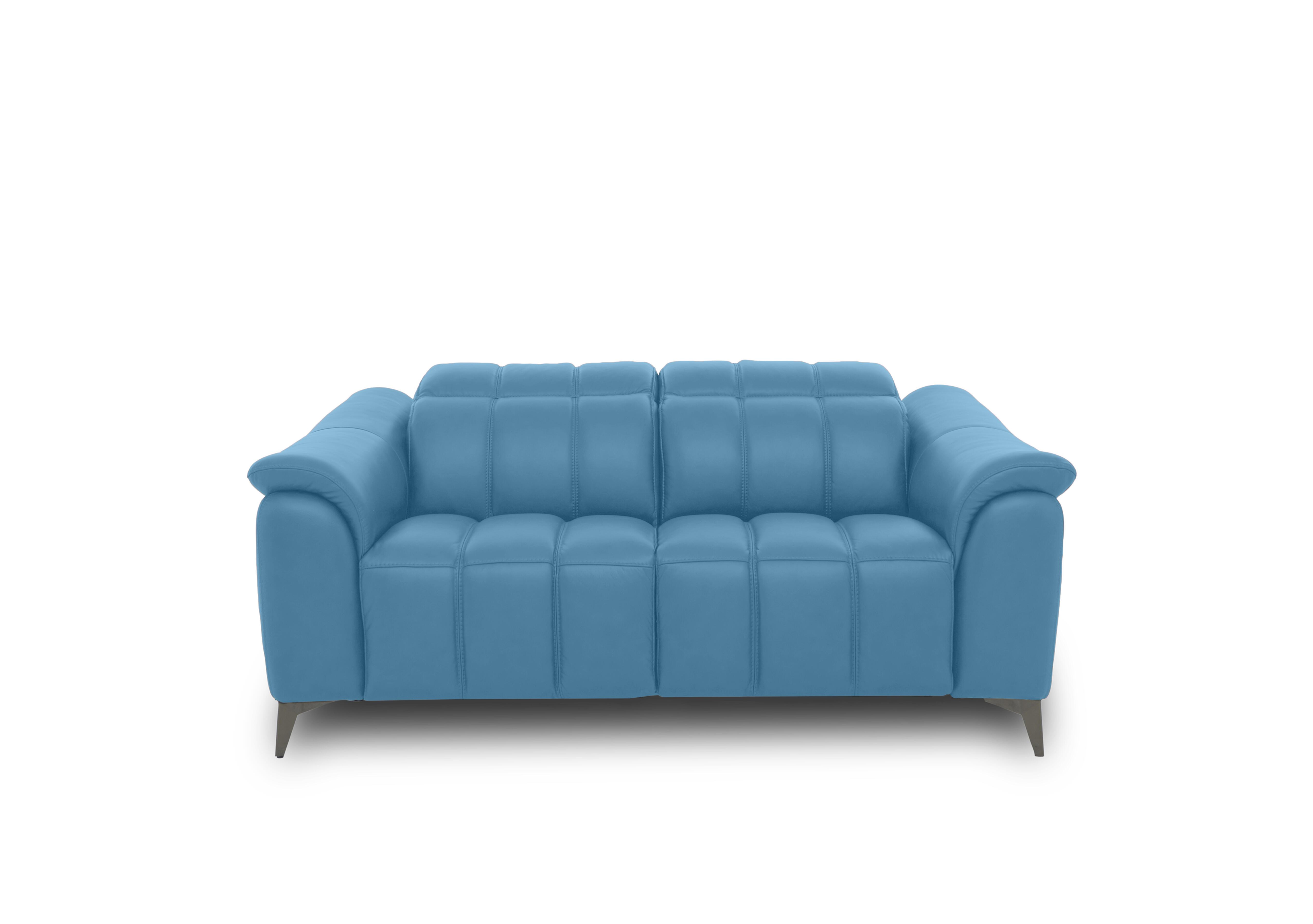 Angelo Leather 2 Seater Sofa in Blu Le-9312 on Furniture Village