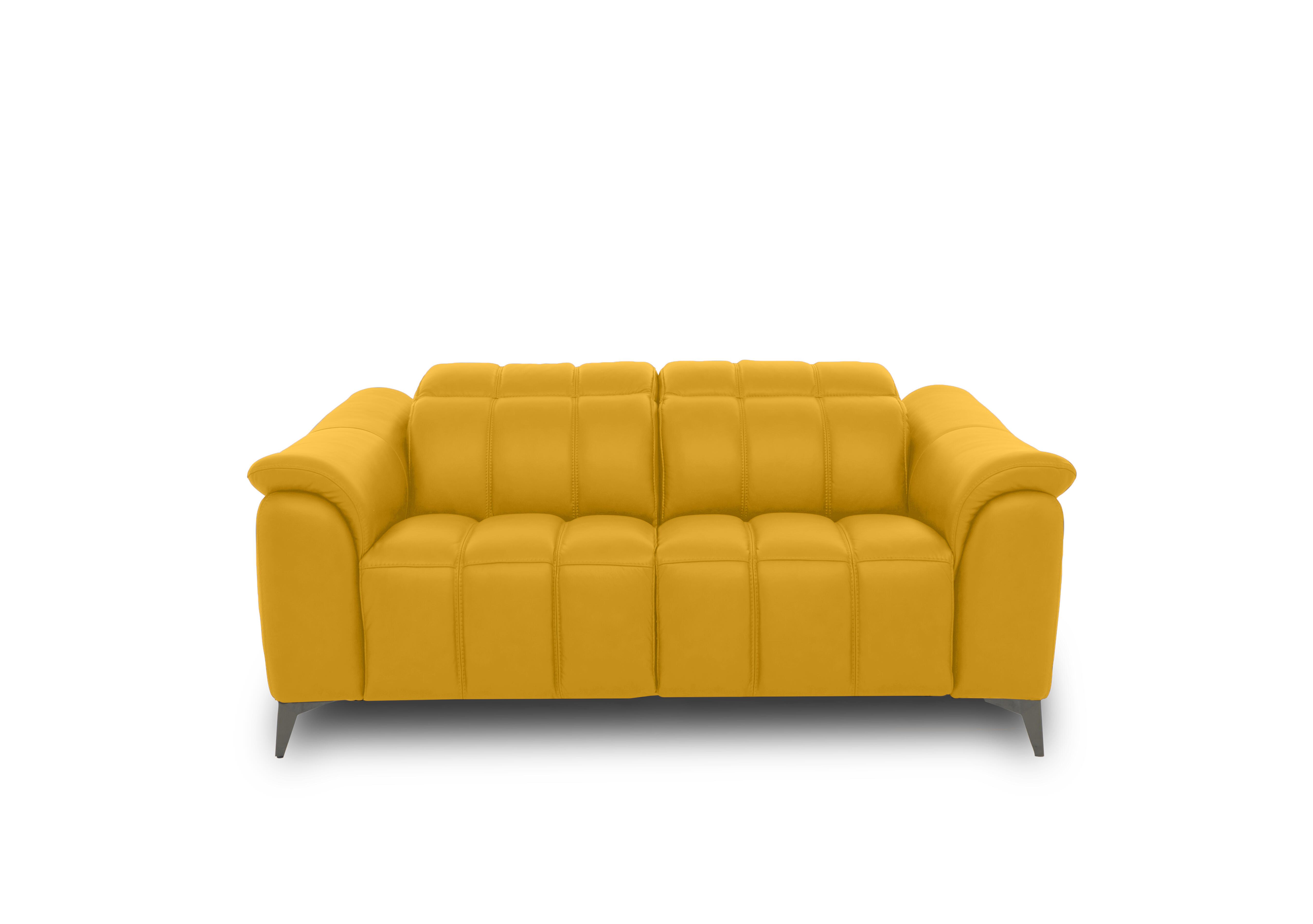 Angelo Leather 2 Seater Sofa in Giallo Le-9310 on Furniture Village