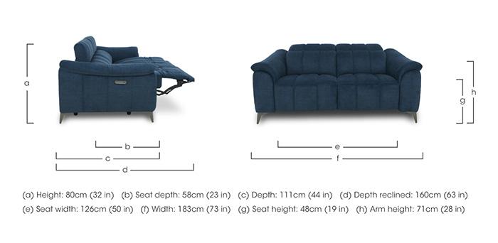 Angelo Fabric 2 Seater Power Recliner Sofa with Power Headrest in  on Furniture Village