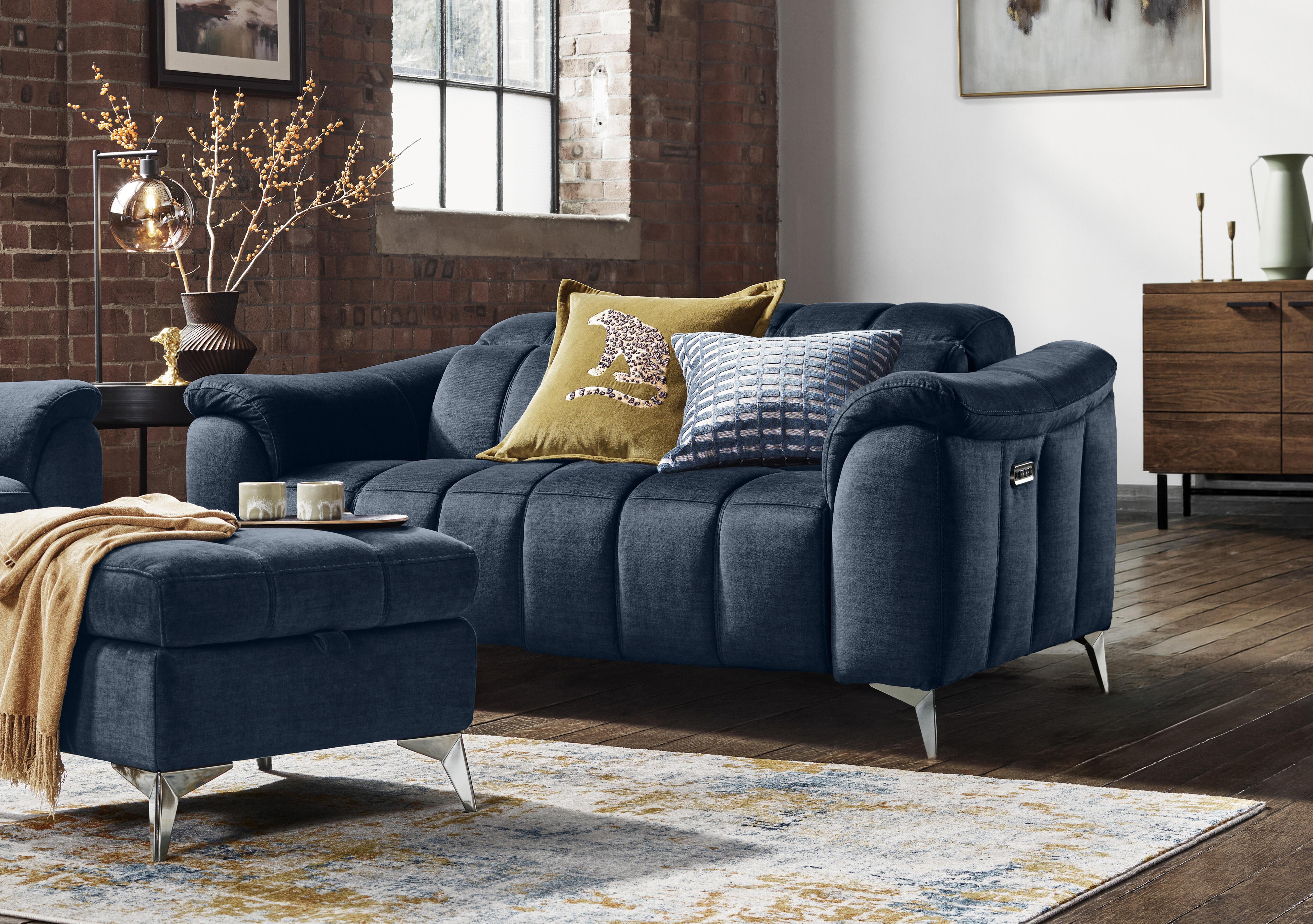 Angelo Fabric 2 Seater Power Recliner Sofa with Power Headrest in  on Furniture Village