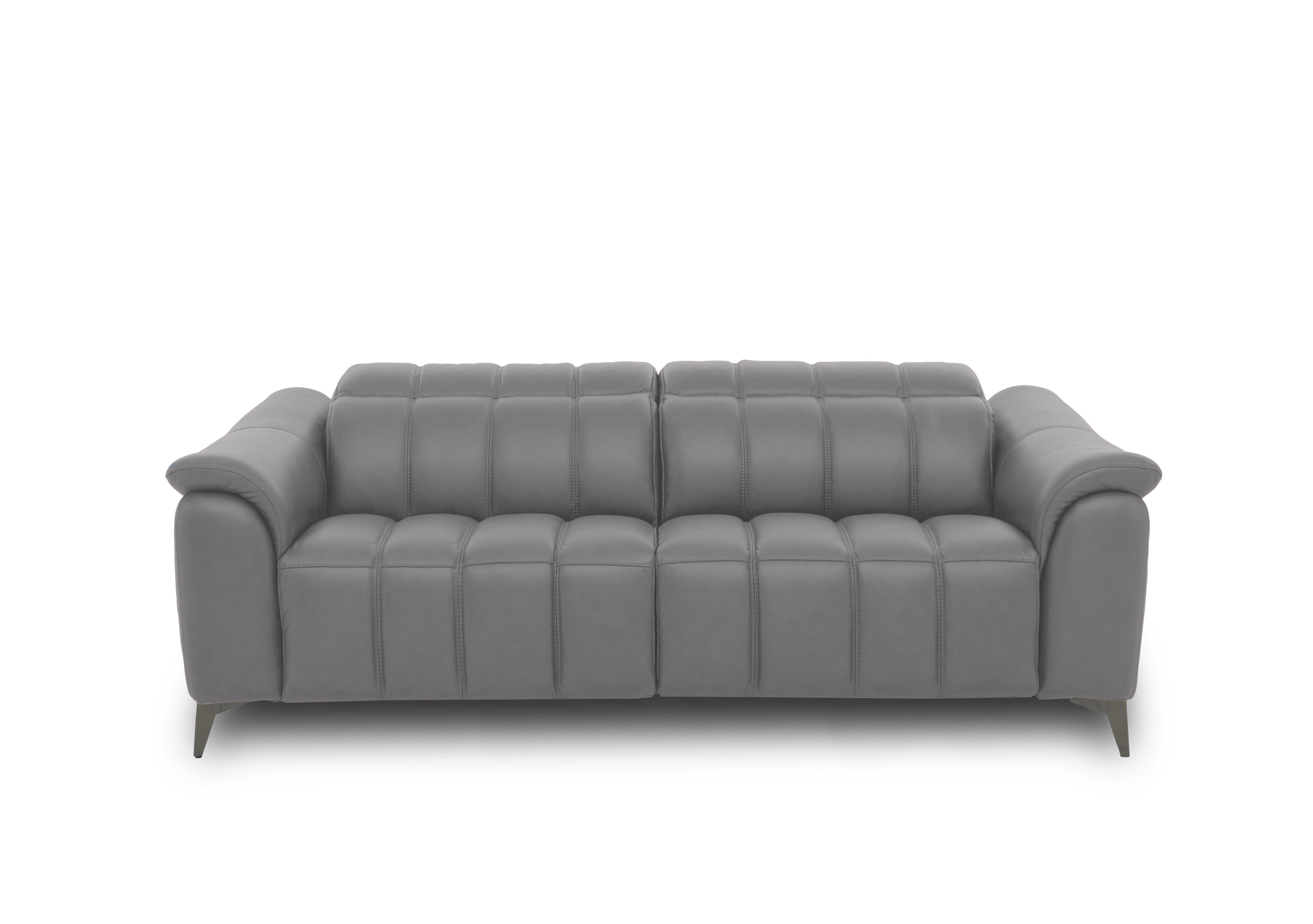 Angelo Leather 3 Seater Power Recliner Sofa with Power Headrests in Natural Ash La-4825 on Furniture Village