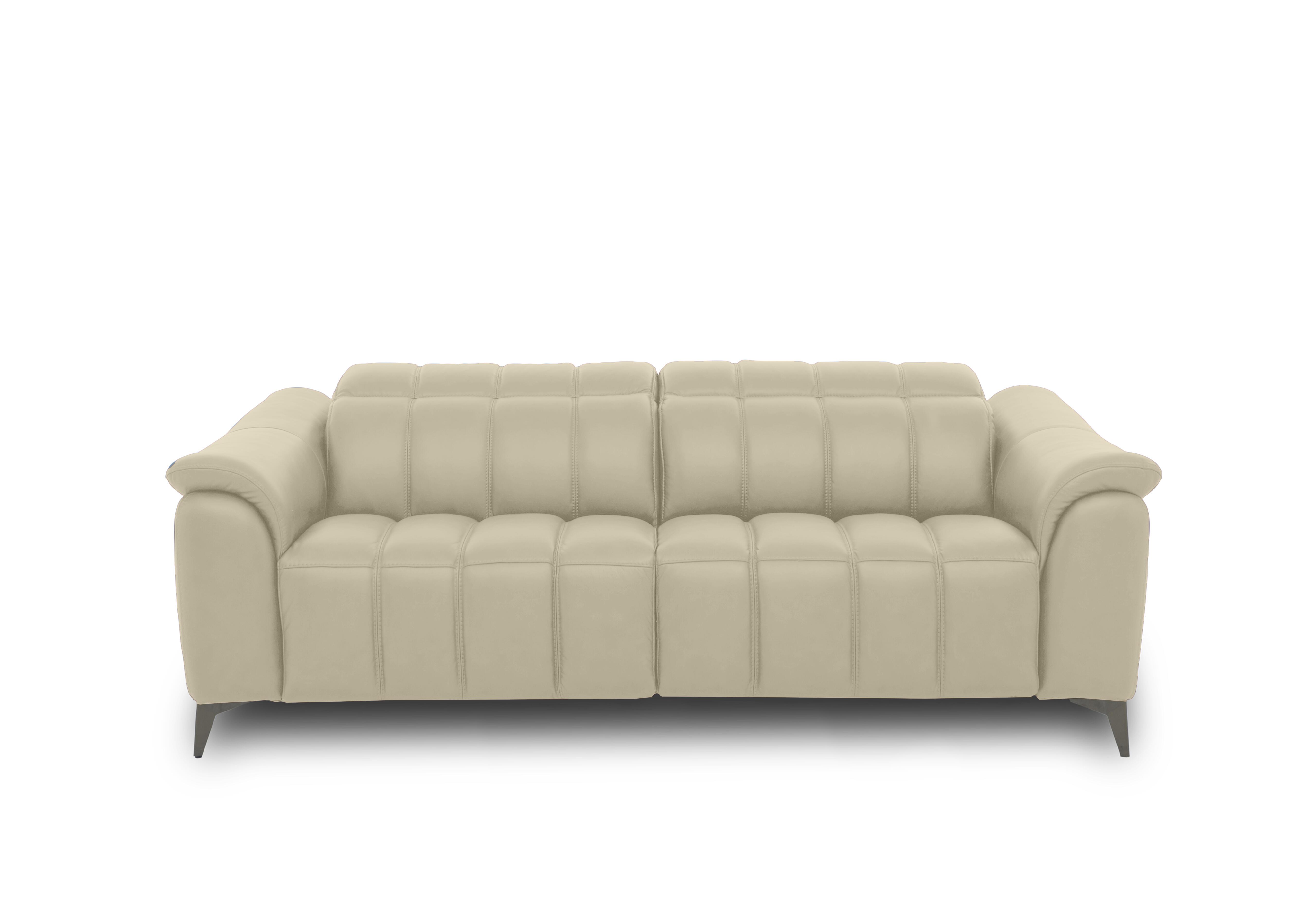 Angelo Leather 3 Seater Power Recliner Sofa with Power Headrests in Natural Sand La-4827 on Furniture Village