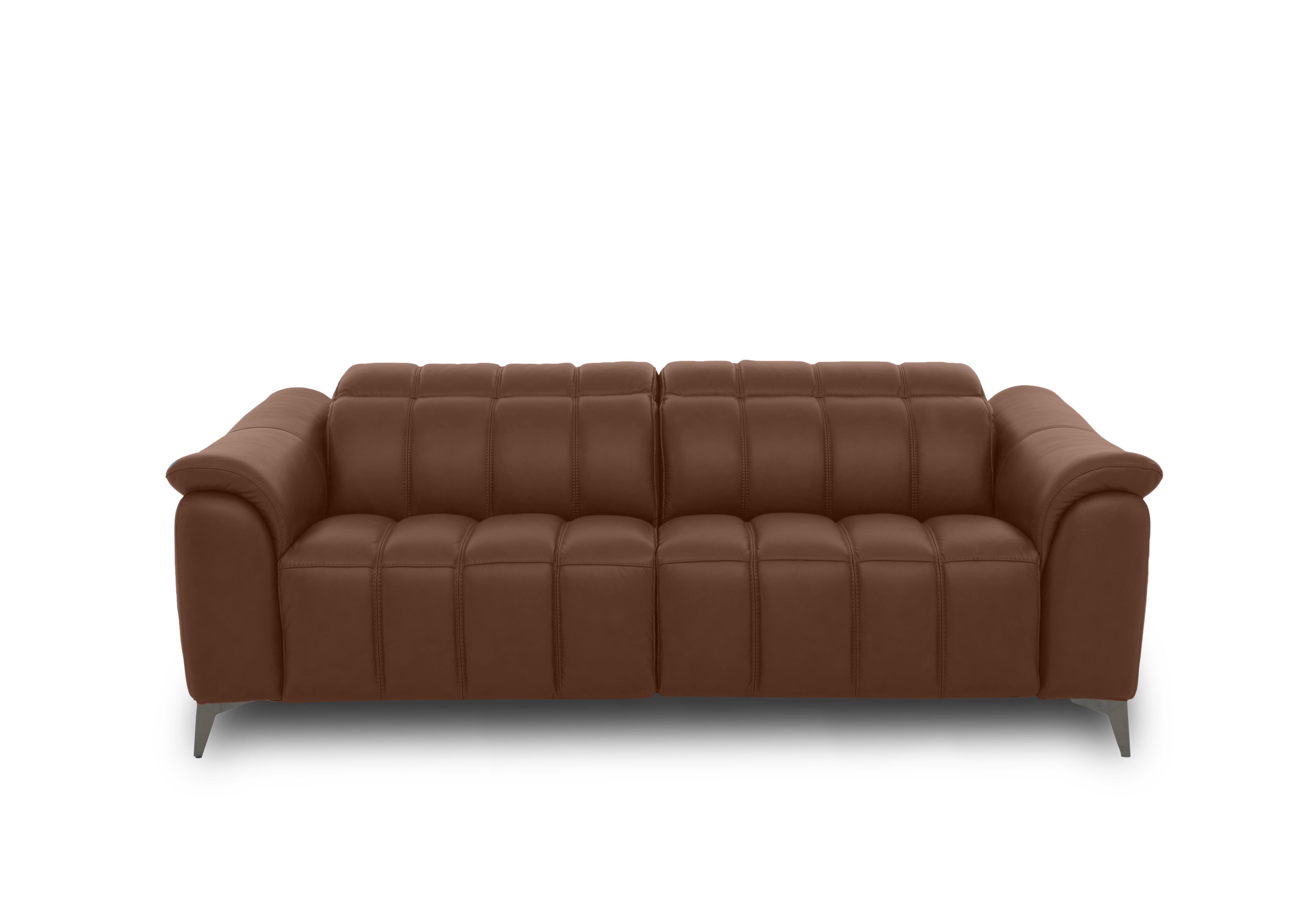 Angelo Leather 3 Seater Power Recliner Sofa with Power Headrests in Roast Lx-6414 on Furniture Village