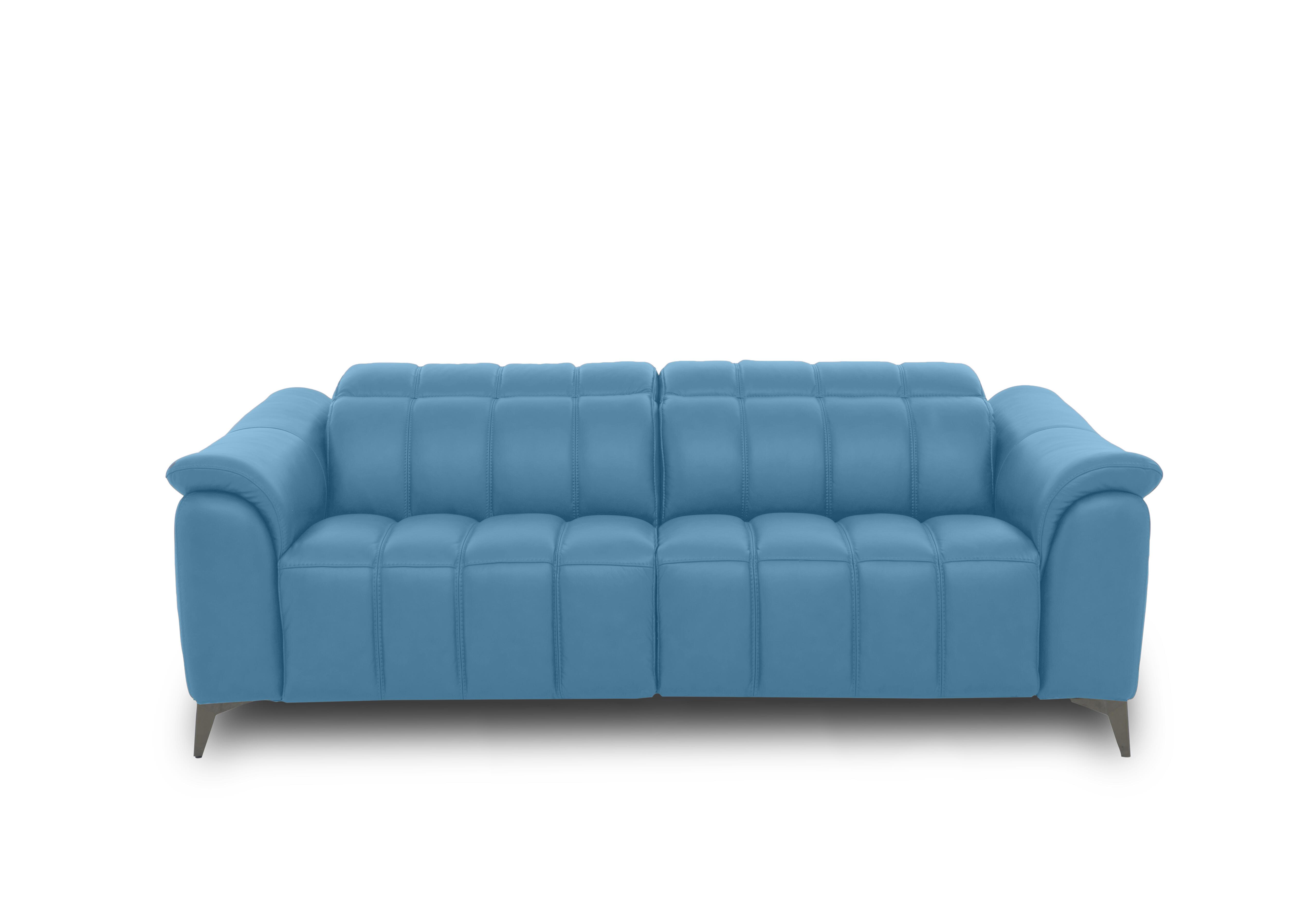 Angelo Leather 3 Seater Sofa in Blu Le-9312 on Furniture Village