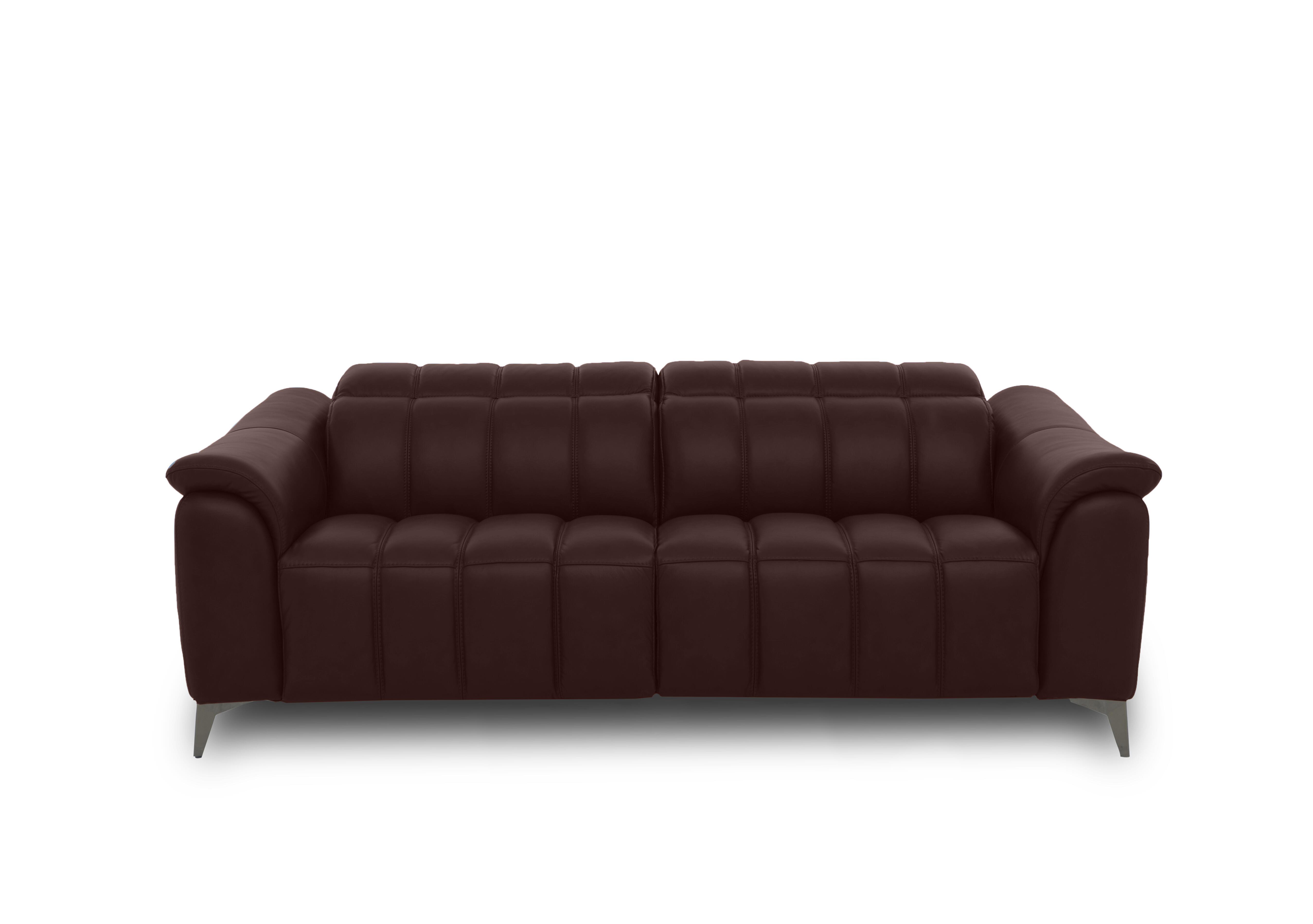 Angelo Leather 3 Seater Sofa in Burgundy Lx-6402 on Furniture Village