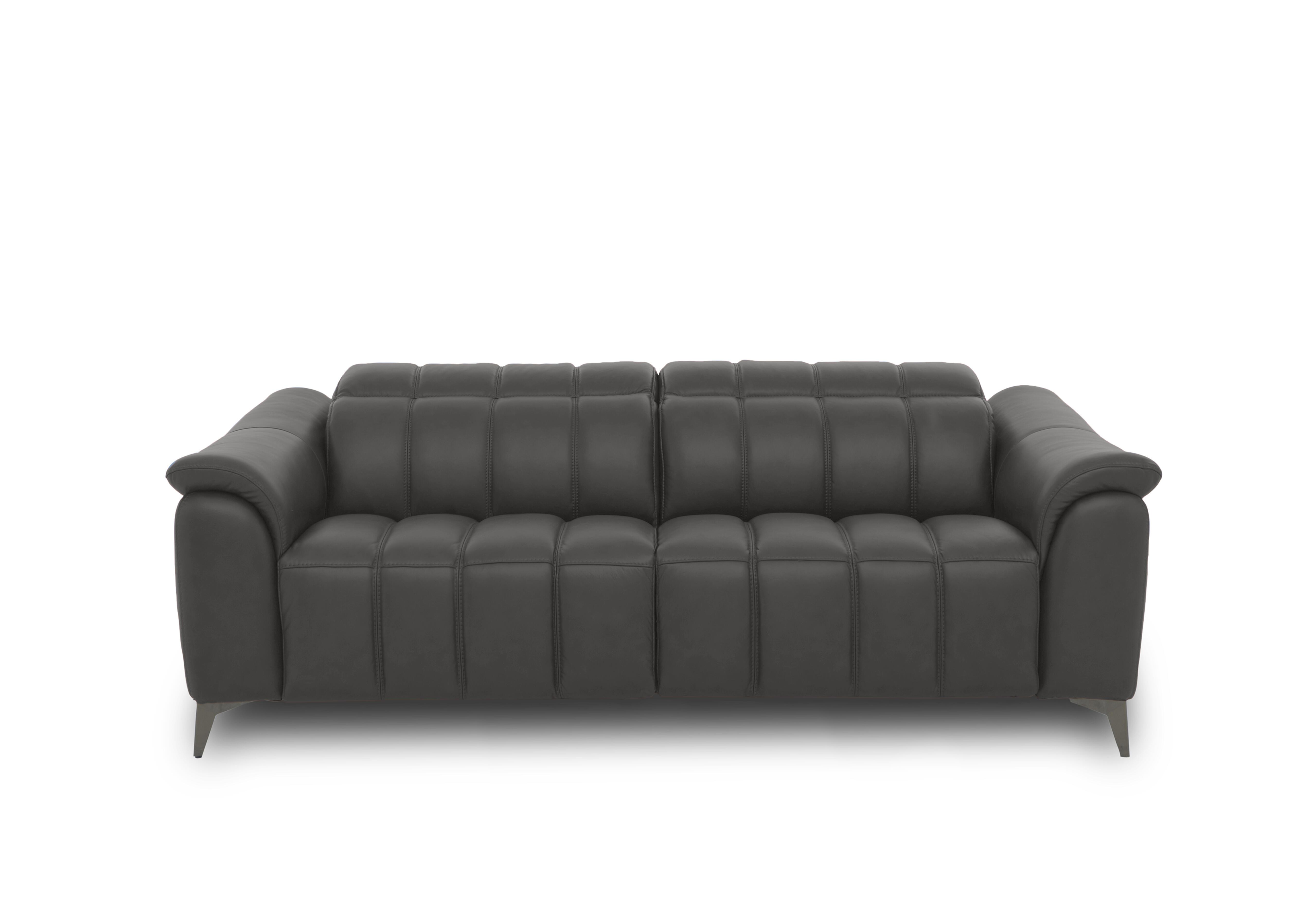 Angelo Leather 3 Seater Sofa in Grey Le-9308 on Furniture Village