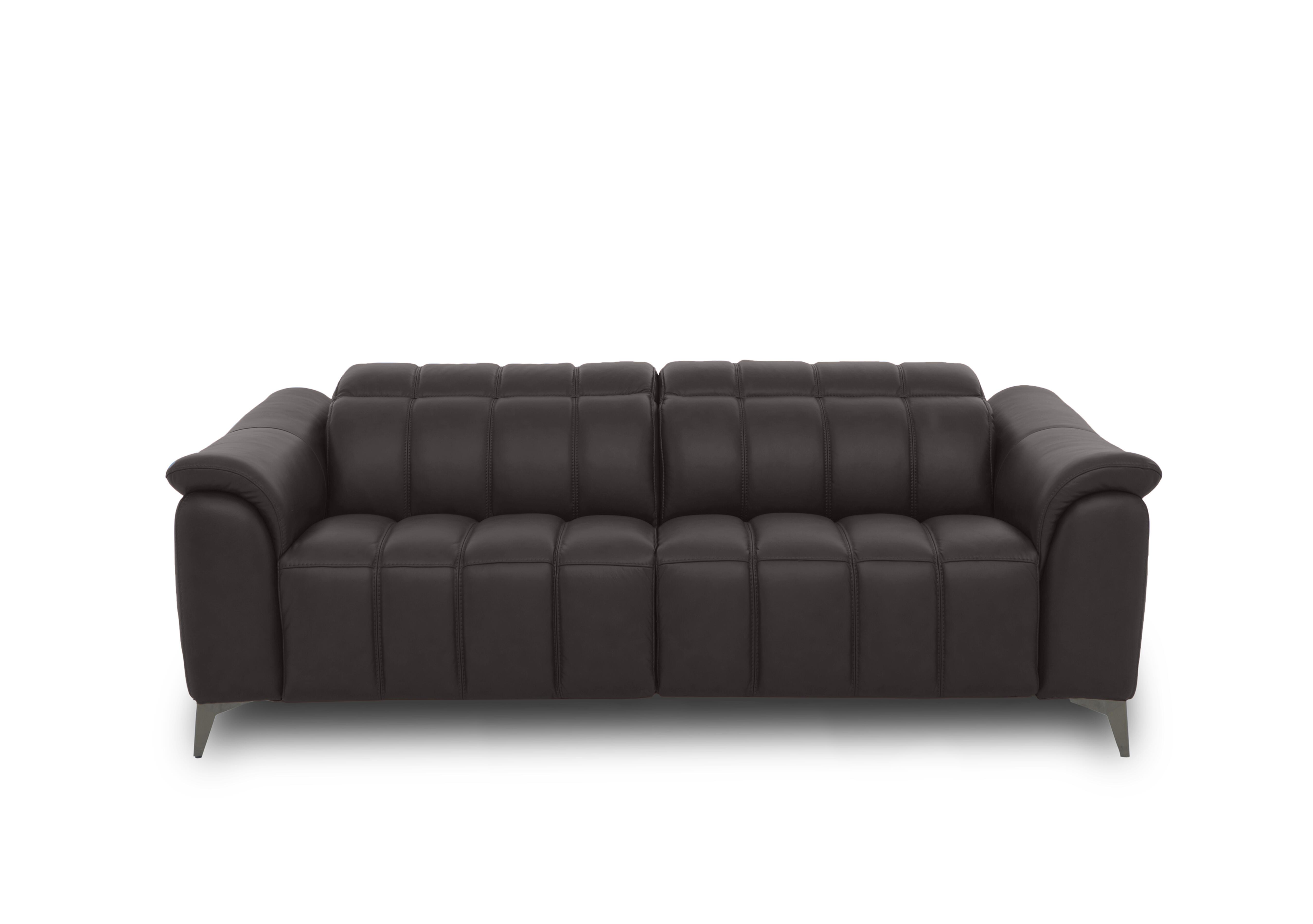 Angelo Leather 3 Seater Sofa in Piompo Lx-6404 on Furniture Village