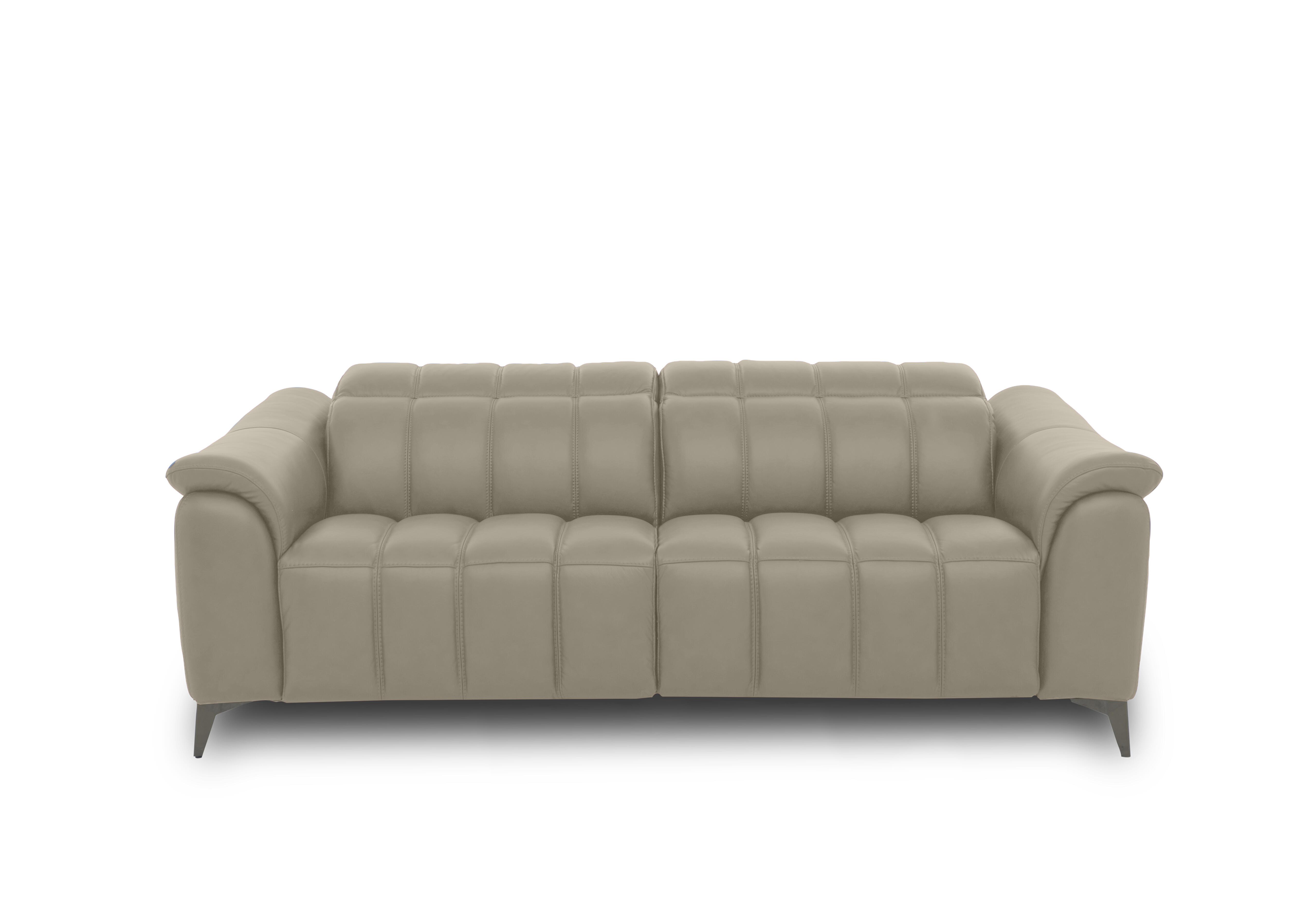 Angelo Leather 3 Seater Sofa in Silken Taupe Matte Le-9325 on Furniture Village