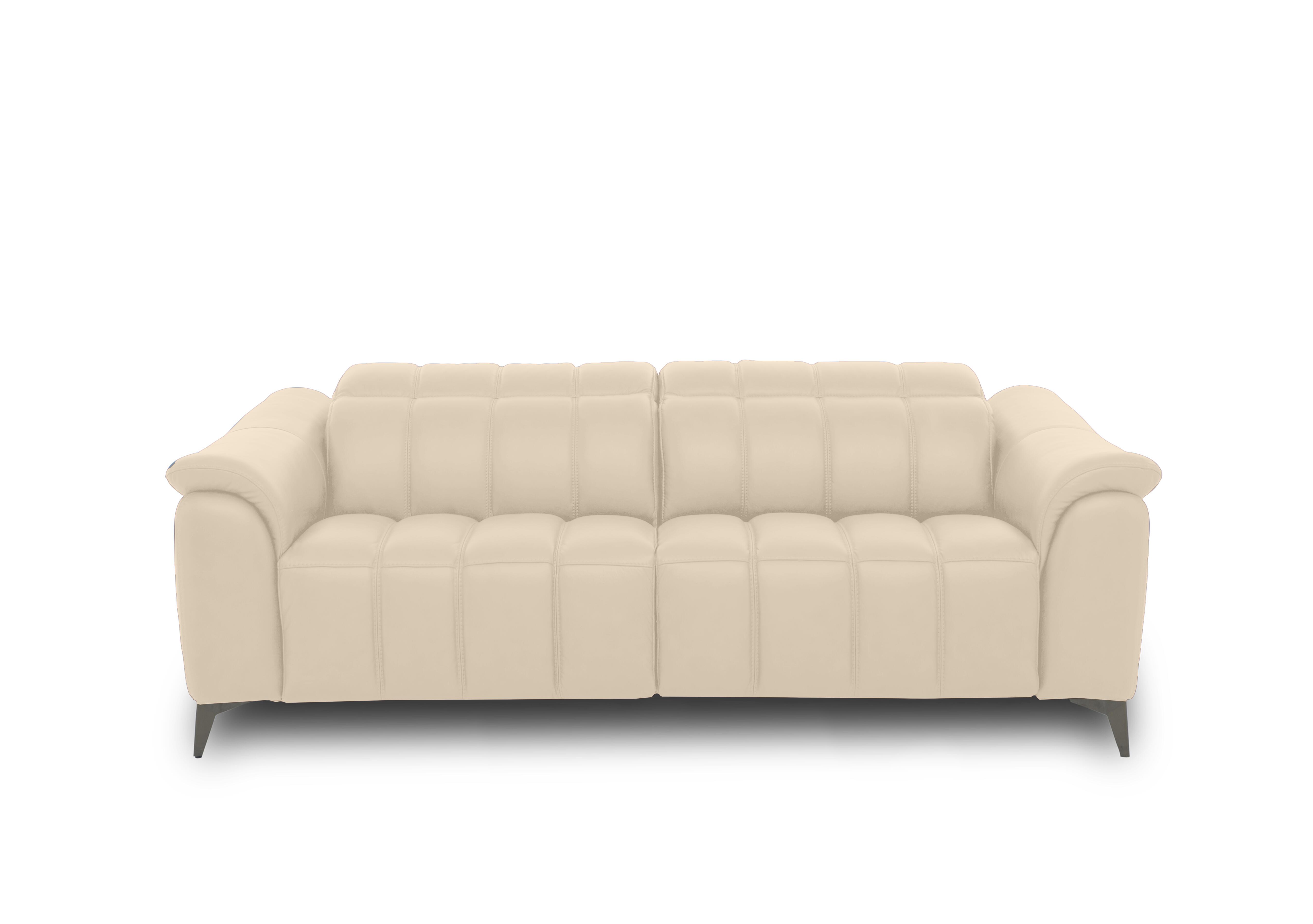 Angelo Leather 3 Seater Sofa in Stone Lx-6407 on Furniture Village