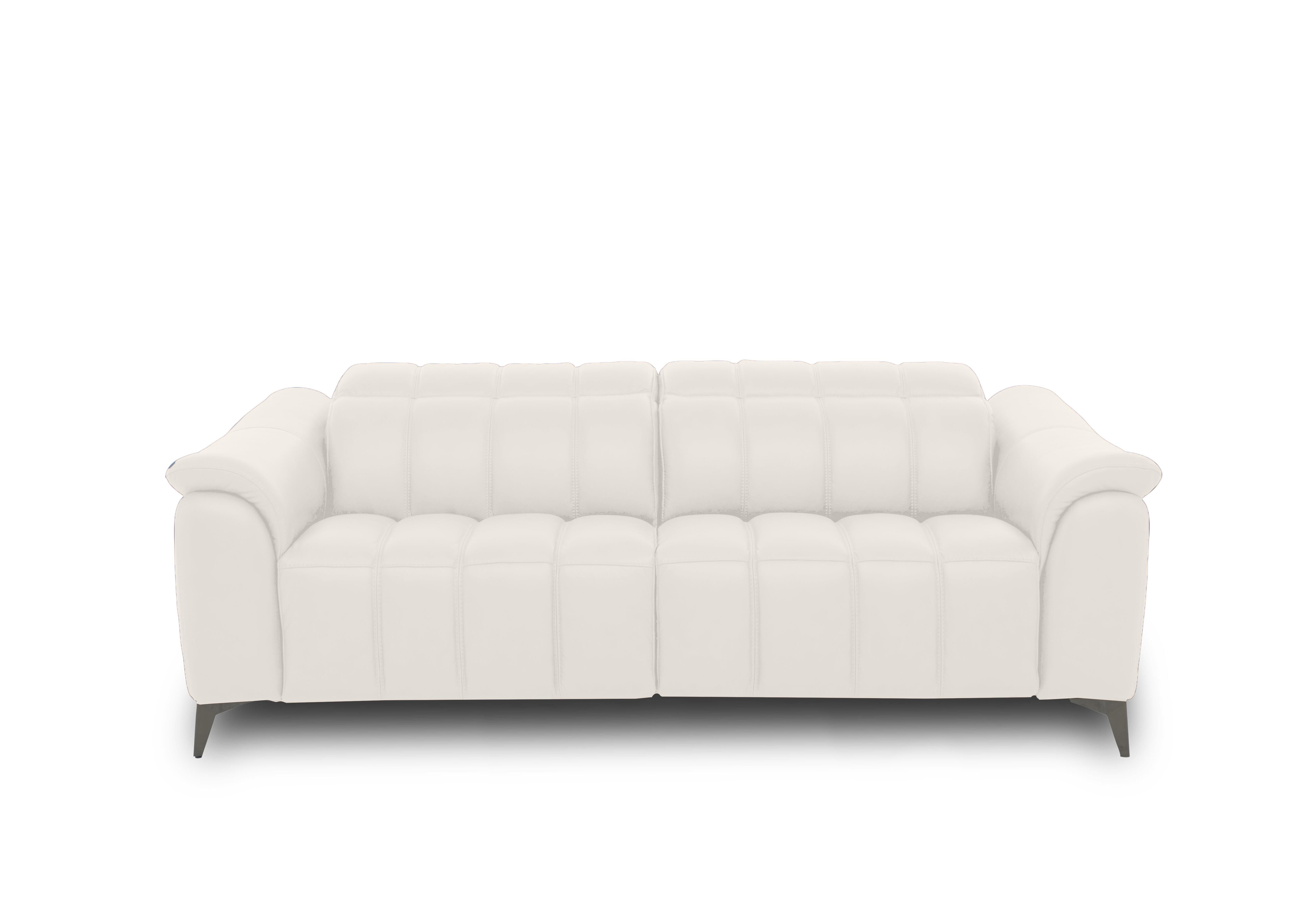 Angelo Leather 3 Seater Sofa in White Le-9307 on Furniture Village