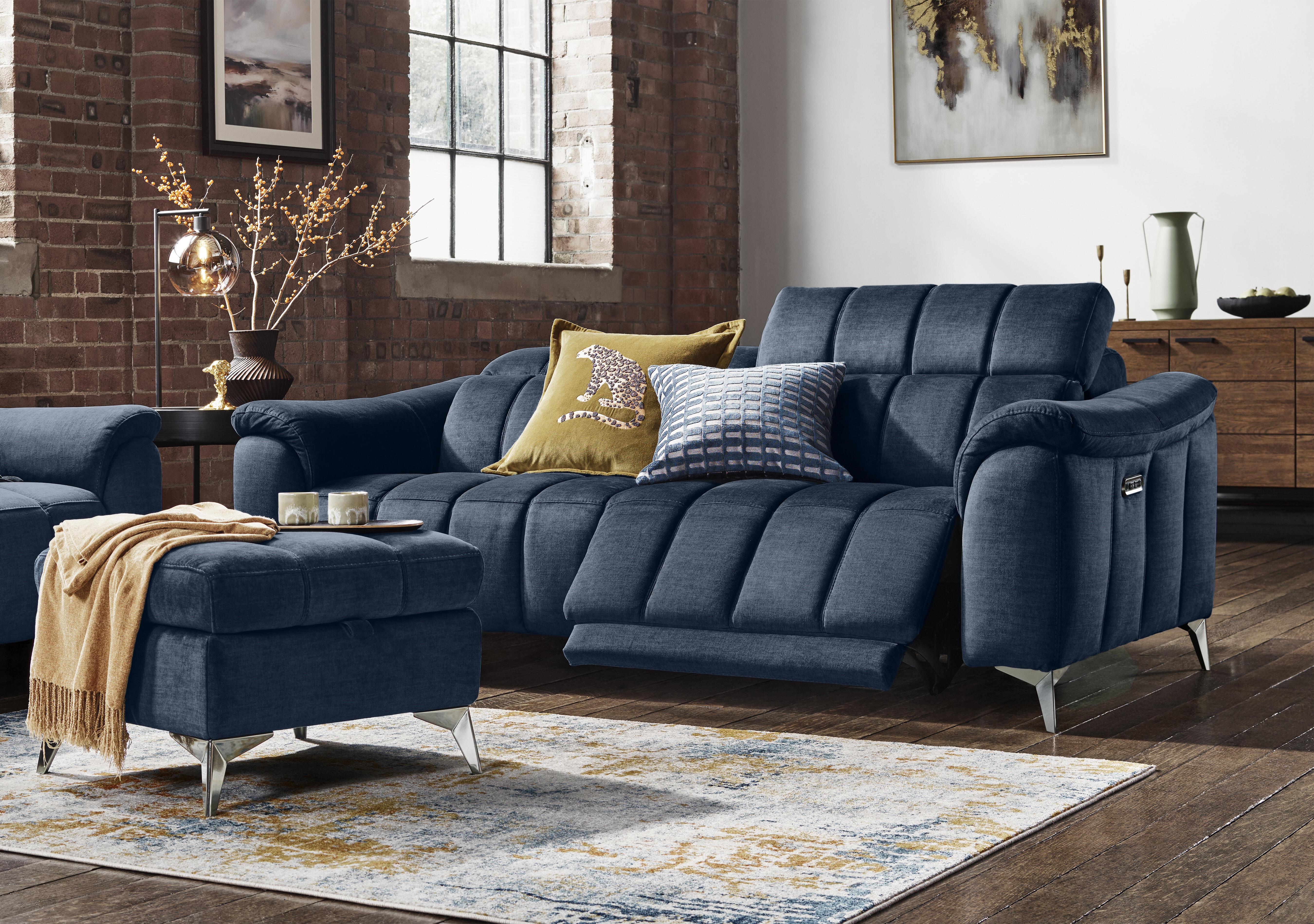Angelo Fabric 3 Seater Power Recliner Sofa with Power Headrests in  on Furniture Village