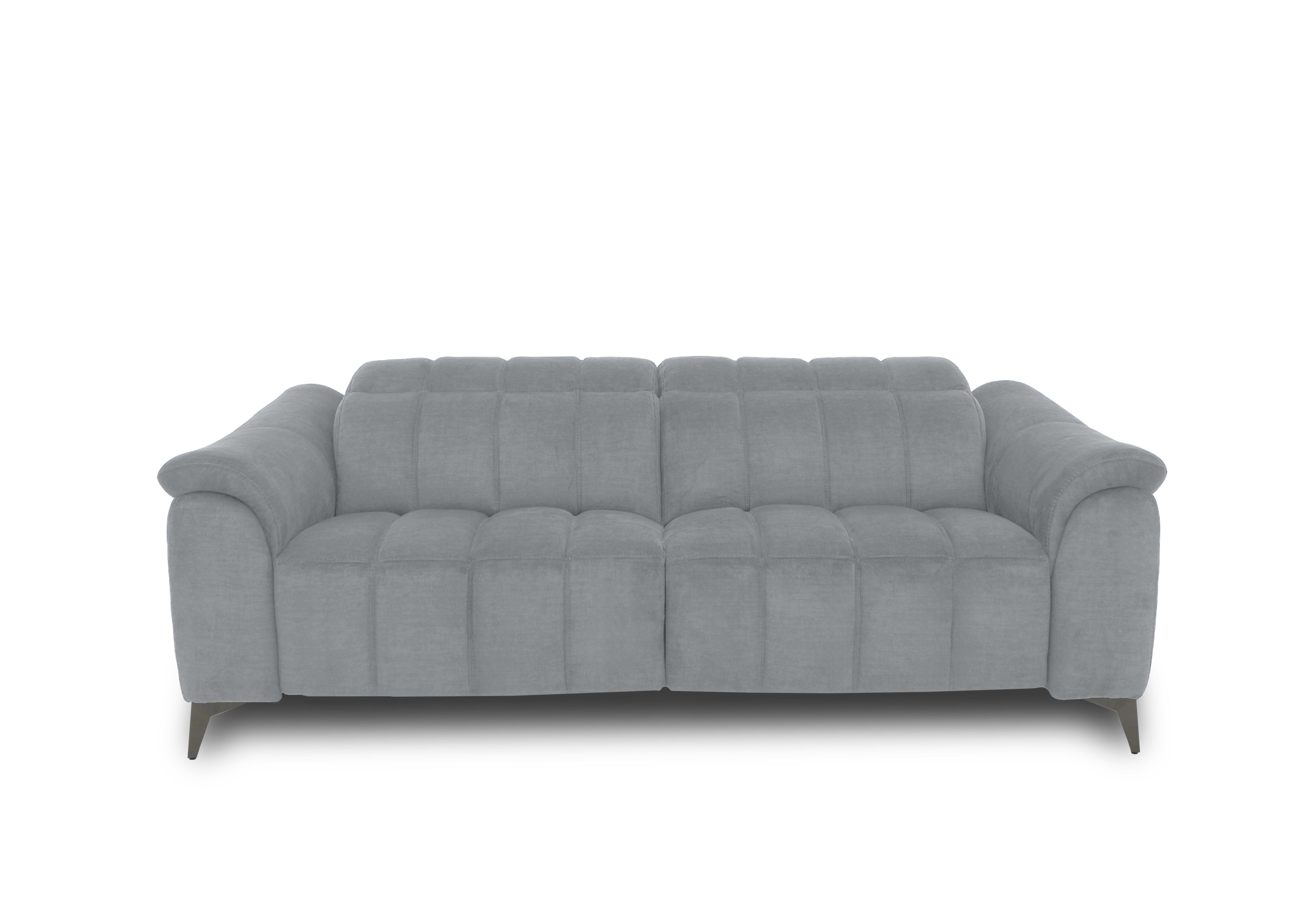 Angelo Fabric 3 Seater Power Recliner Sofa with Power Headrests in Giula Medium Grey Gl-0107 on Furniture Village