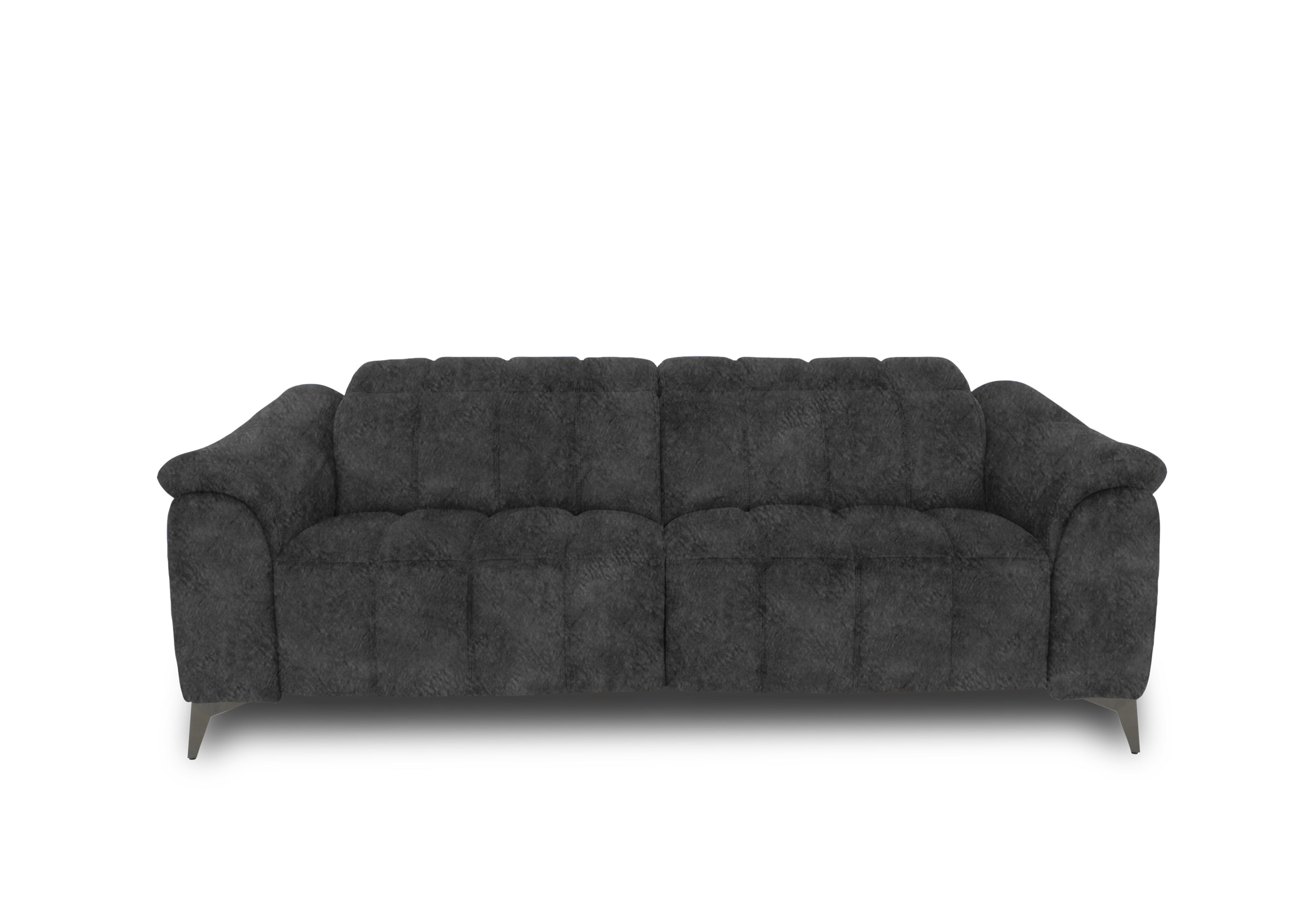 Angelo Fabric 3 Seater Power Recliner Sofa with Power Headrests in Marble Dark Grey Be-0101 on Furniture Village