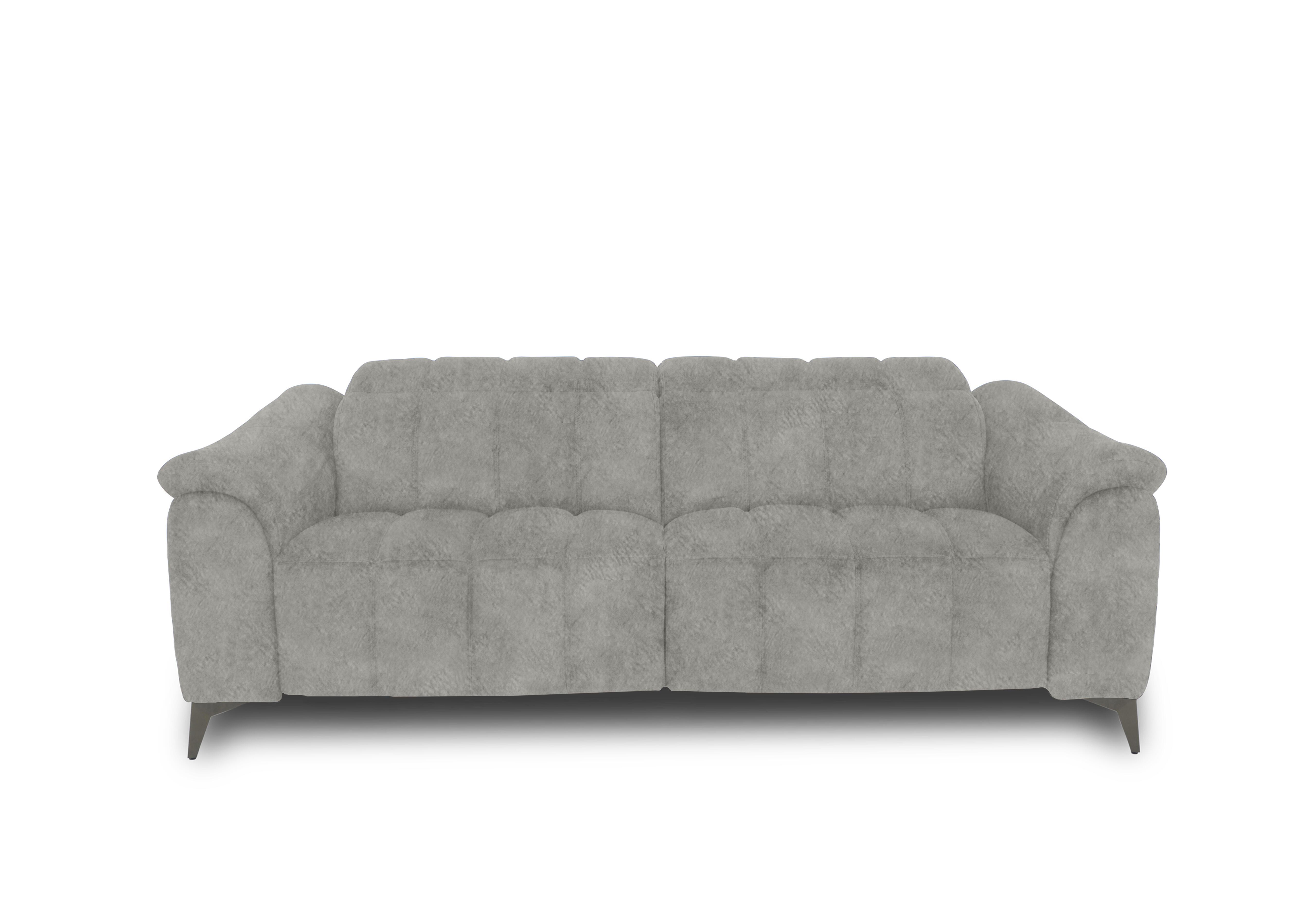 Angelo Fabric 3 Seater Power Recliner Sofa with Power Headrests in Marble Light Grey Be-0102 on Furniture Village