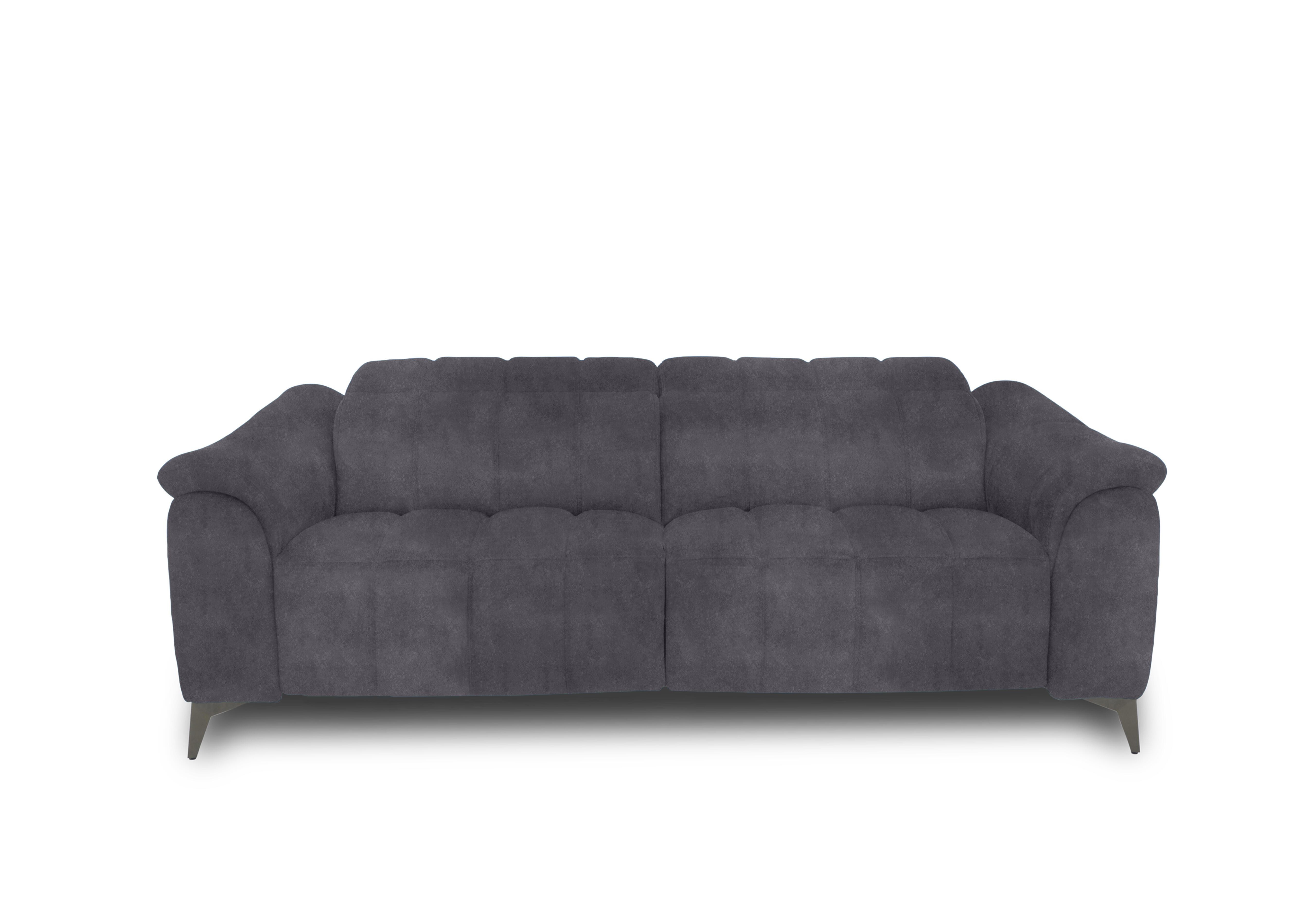 Angelo Fabric 3 Seater Power Recliner Sofa with Power Headrests in Nappa Grey Np-1107 on Furniture Village