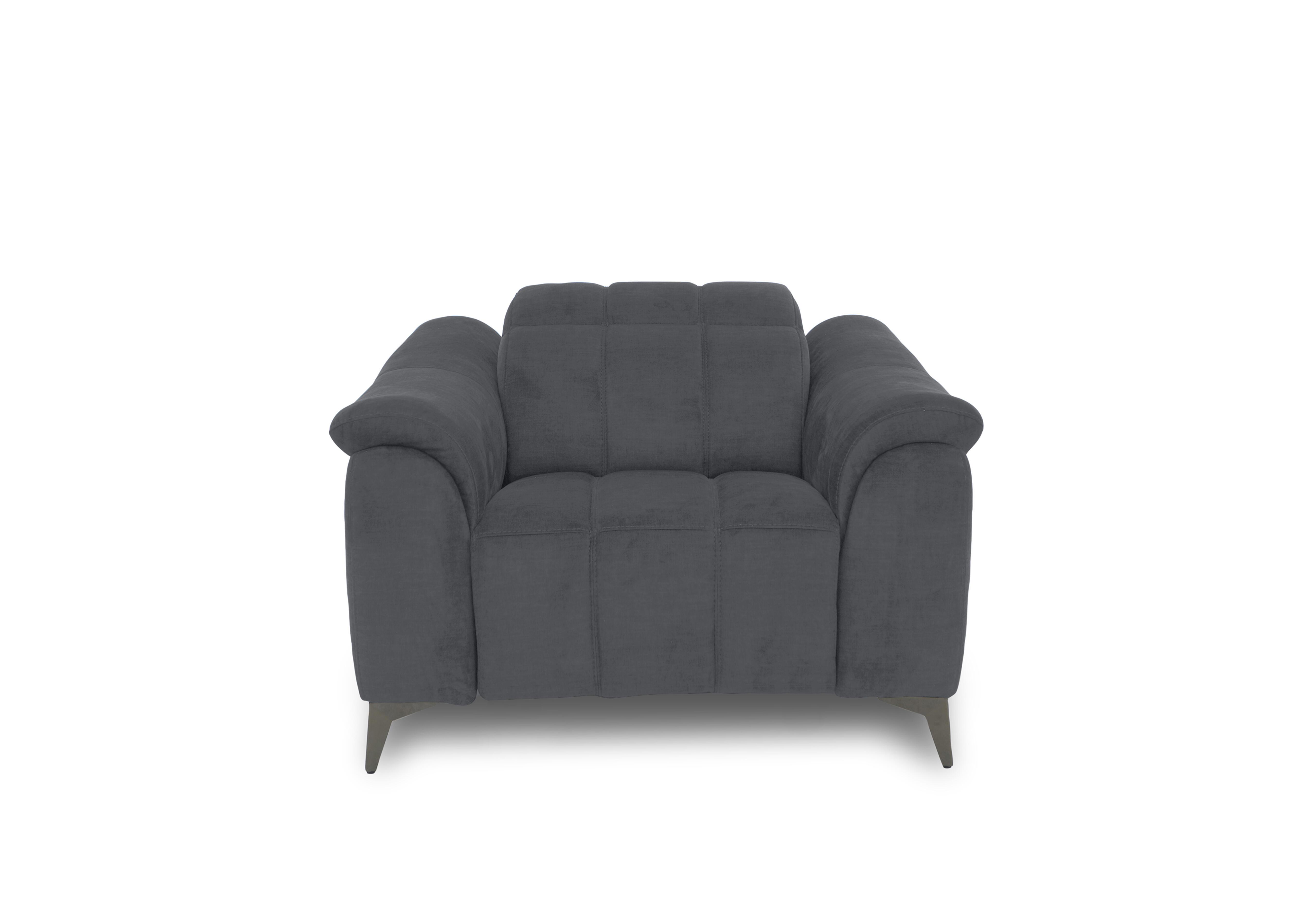 Angelo Fabric Chair in Nappe Velvet Dark Grey Nv-0106 on Furniture Village